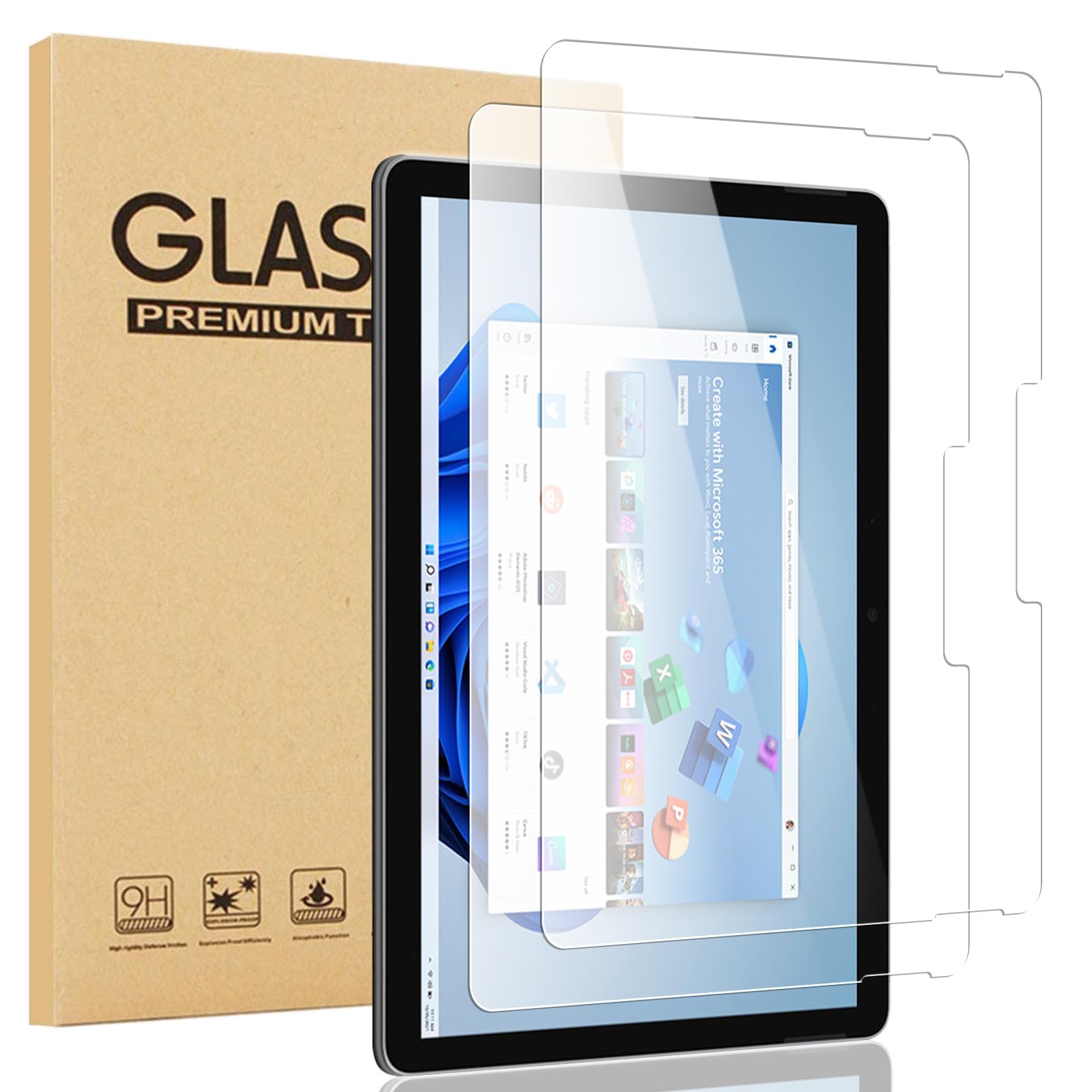 avakot2 Pack Screen Protector for Microsoft Surface Go 3 10.5 Inch | Touch Sensitive Tempered Film for Surface Go 2 | Scratch Resistant Tempered Glass Screen Protector for Surface Go 2021/2020