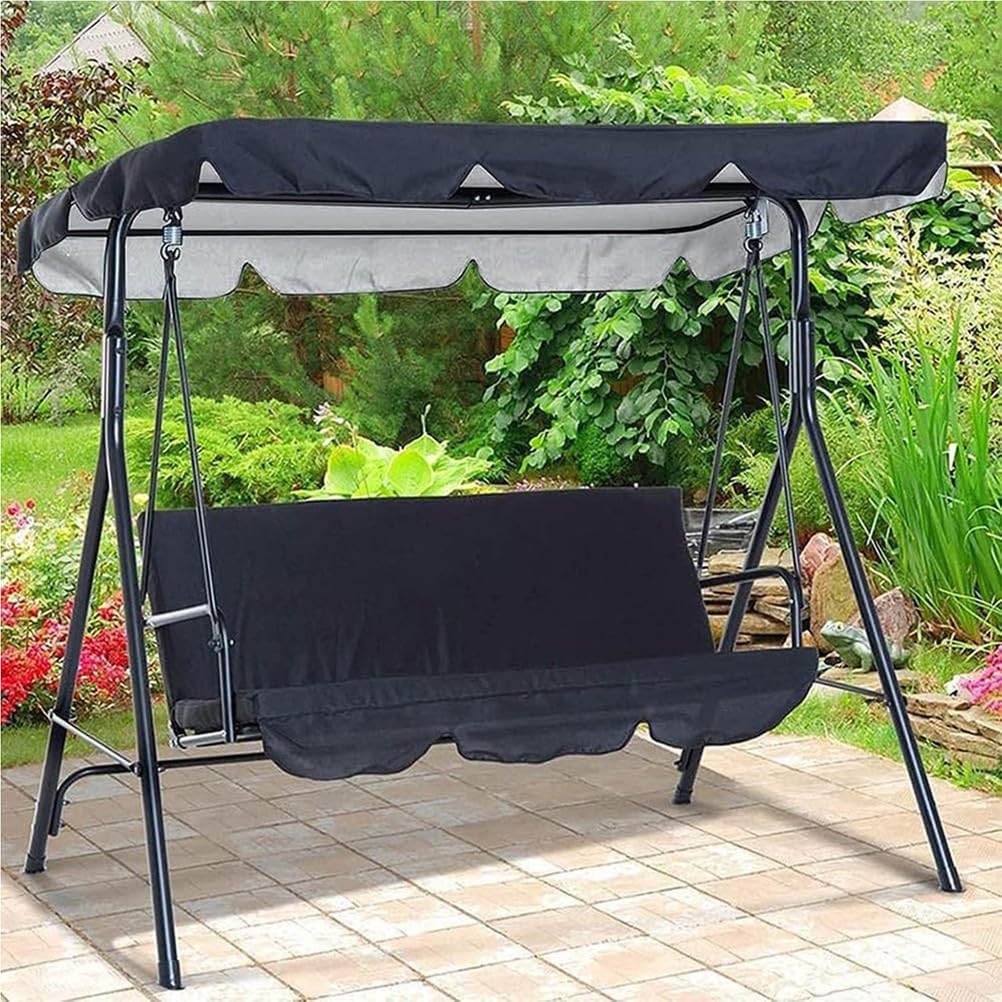 Copertura di ricambio per dondolo da giardino, impermeabile, resistente ai raggi UV, per patio e giardino, adatta a 210 x 145 x 18 cm, protezione resistente alle intemperie