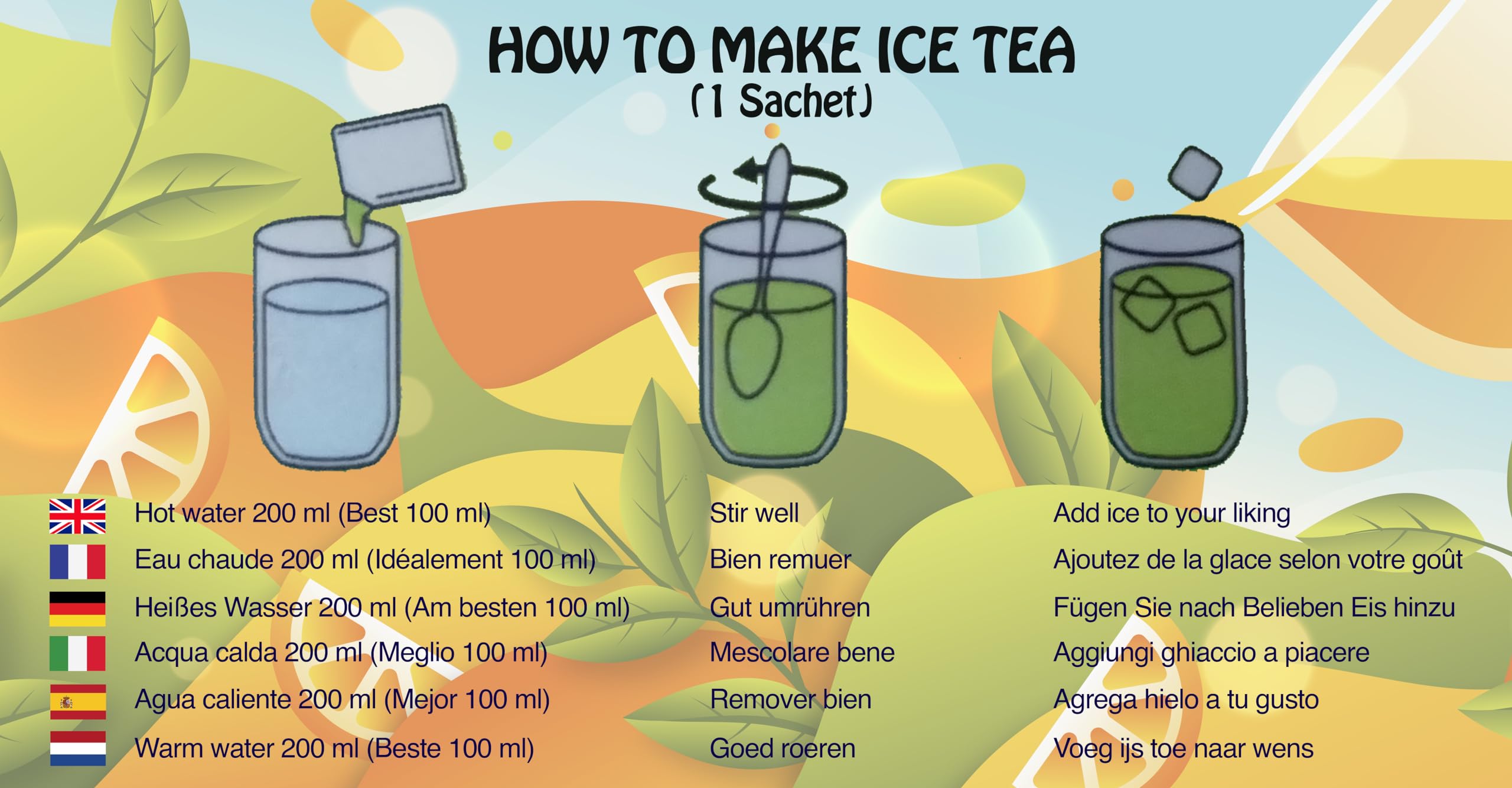 Cha Tra Mue Té tailandés instantáneo 3 en 1 thai tea mix powder, Instant Thai Tea 100 g (5 x 20 g)