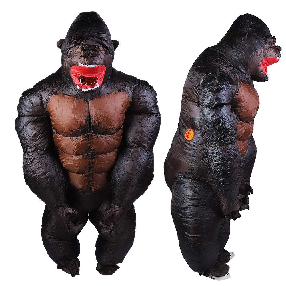 Zunate Costume Gonfiabile per Bambini Adulti con Aeratore |Tuta di Halloween Leggera in Poliestere 190T, Gonfiaggio Rapido Alimentato a Batteria 120-200 Cm per Feste Zoo Parchi