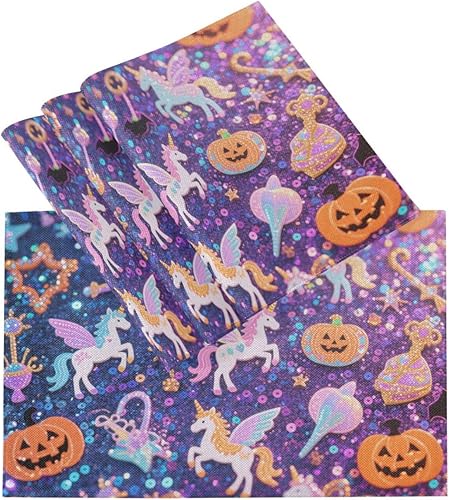 Miniatura 3 de Halloween Yellow Pumpkin unicorns Decorative reusable place mats cloth under plates mats tapetes para mesa de comedor set of 6 12x18