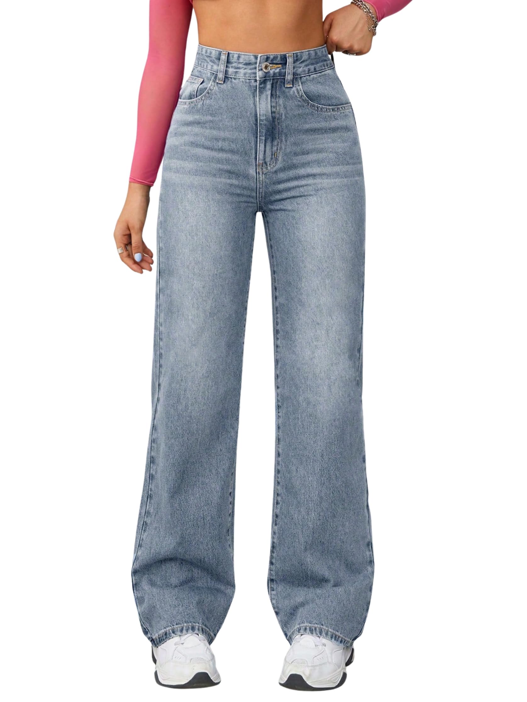 glossia Plus Size Jeans for Women High Waist Baggy Straight Fit Stretchable Denim | Sizes 24 26 32 38 40 42 44 | Women Bottom (WJ-1405_4-$)-picture-29