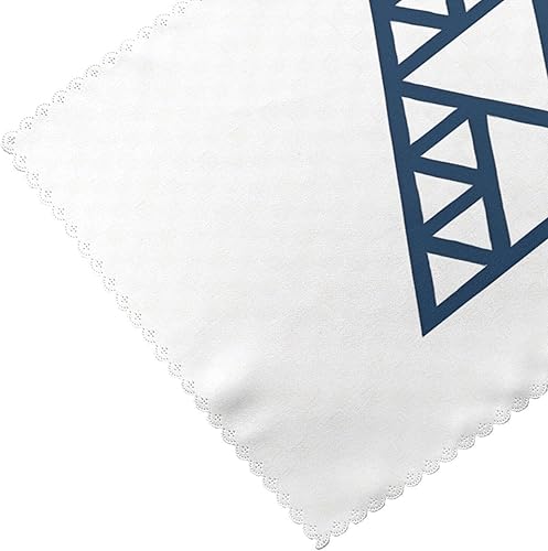 Miniatura 5 de Rectangular Placemats Set of 4, Heat Resistant Fractal Triangle Printed Kitchen Dining Table Mats