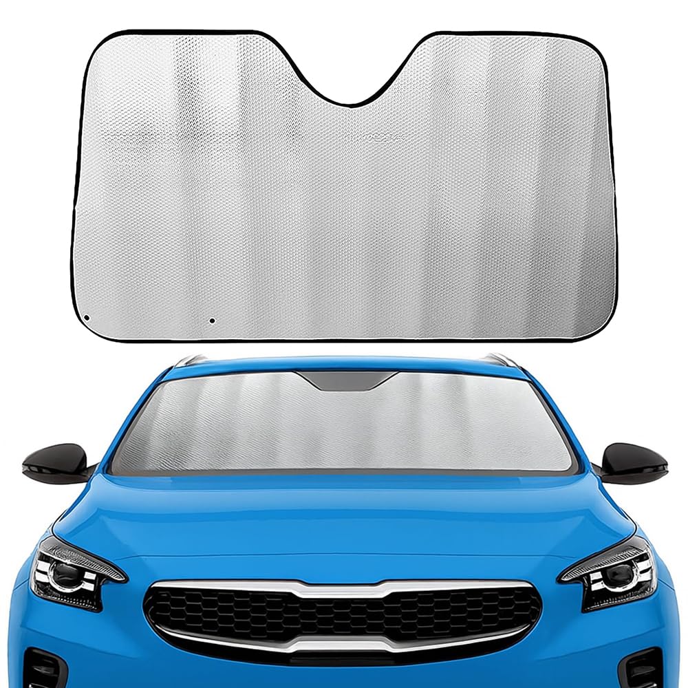 LUUXWPFZ Car Windshield Sunshade, For BMW X1 (F48, 2015-2022), Windscreen Sun Shade Reflector UV Rays Blocker Foldable Visor Protector Shield Glass,L(140 * 70cm)