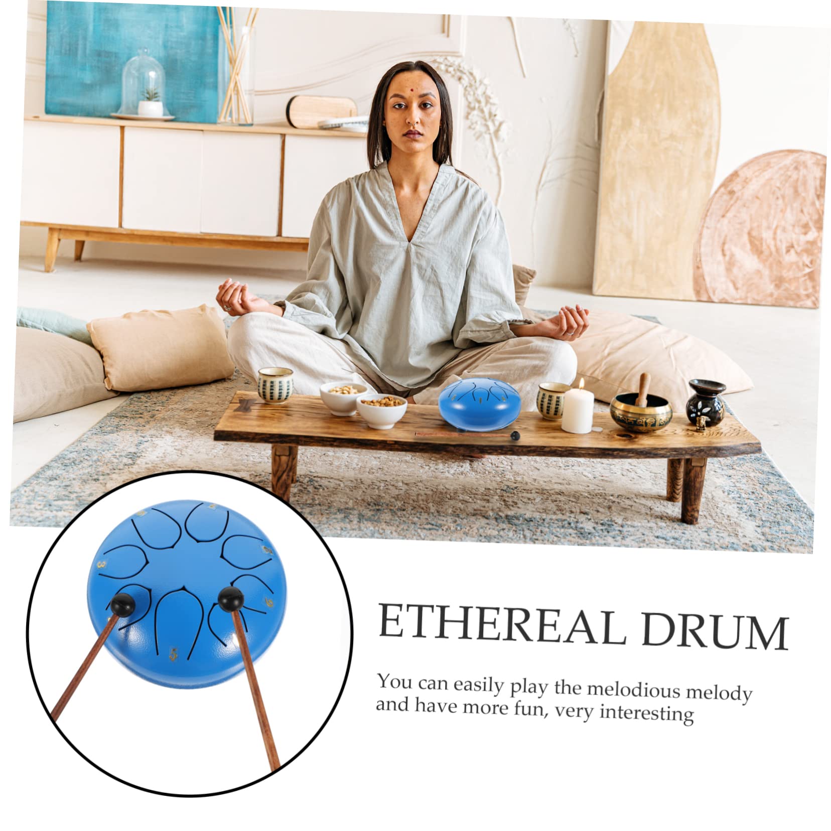 TOYANDONA Instrumento de Percusión de Lengüeta de Mano Etéreo para Yoga de Instrumentos Musicales de Lengüeta para Principiantes