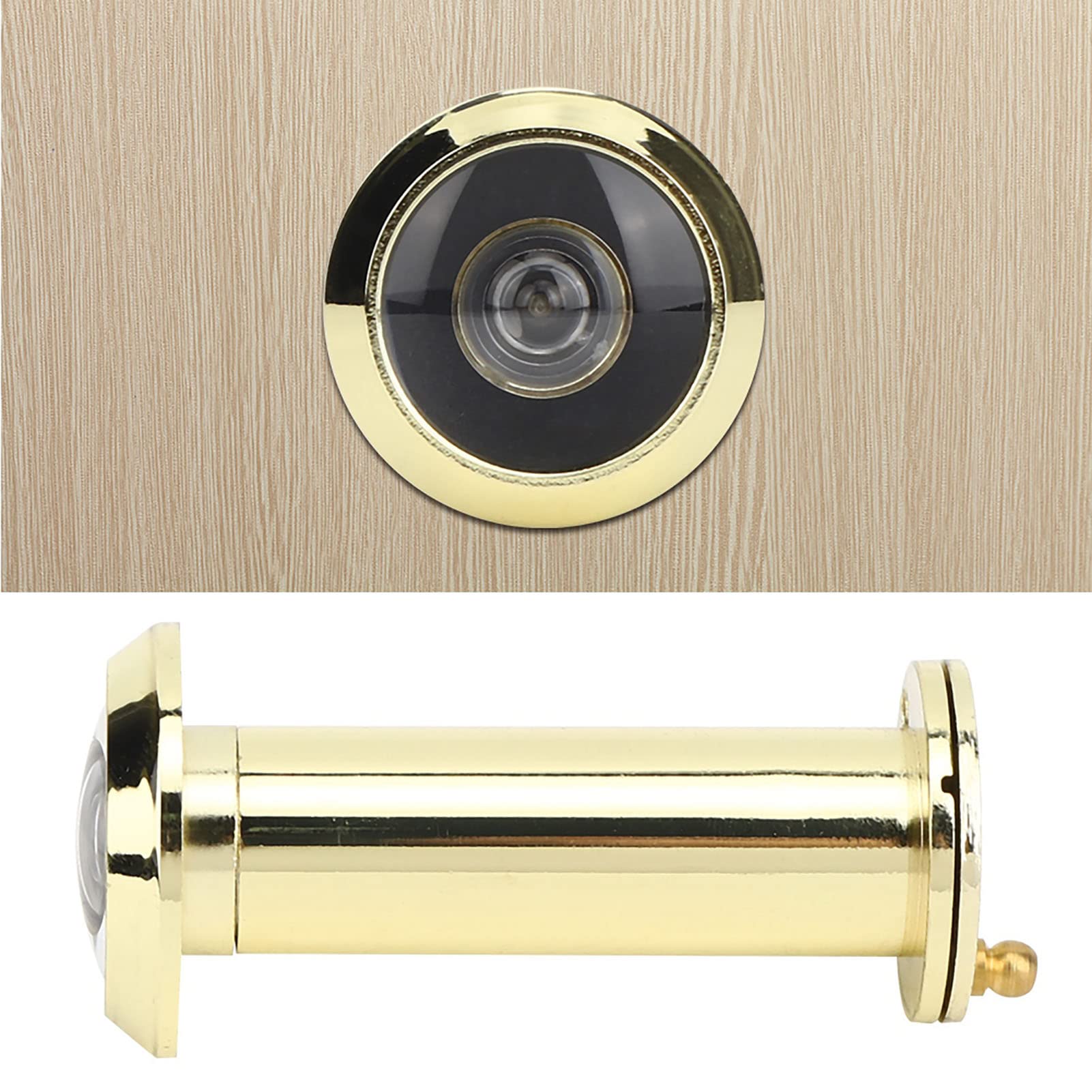 lyrlody Mirilla de Puerta Mirilla de Aleación Gran Angular de 220 Grados Espesor de Puerta de 55 a 90 Mm Cubierta de Privacidad Diseño Roscado para Puertas de Metal de Fibra de Vidrio de Madera