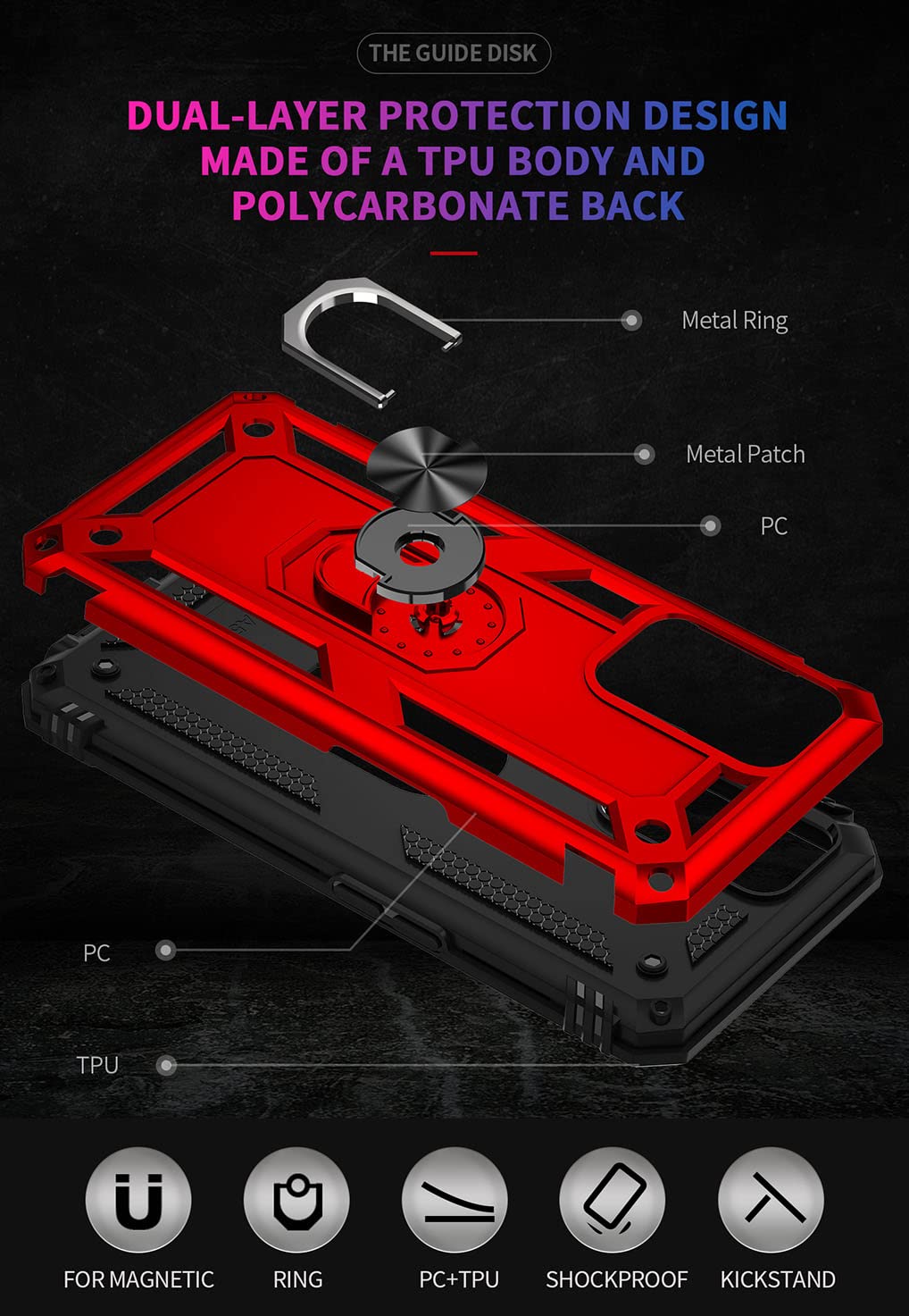 SEEKO Cover per Oppo A54s / Oppo A16 / Oppo A16s, Scorrevole