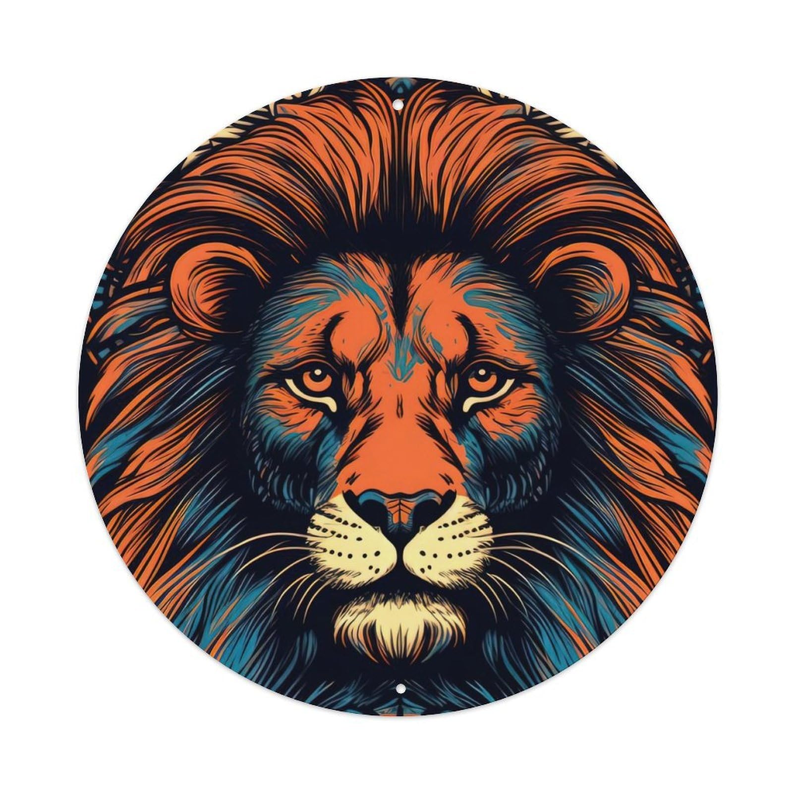 Animal Look at The Lions in The Distance Metal Tin Sign