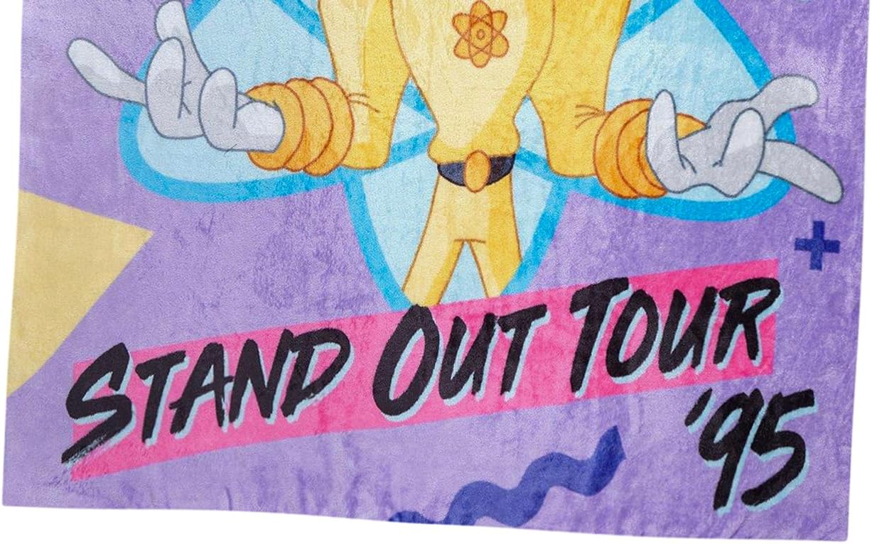 Disney Blanket A Goofy Movie Powerline Stand Out Tour 95' Retro Micro Raschel Throw 48" X 60"