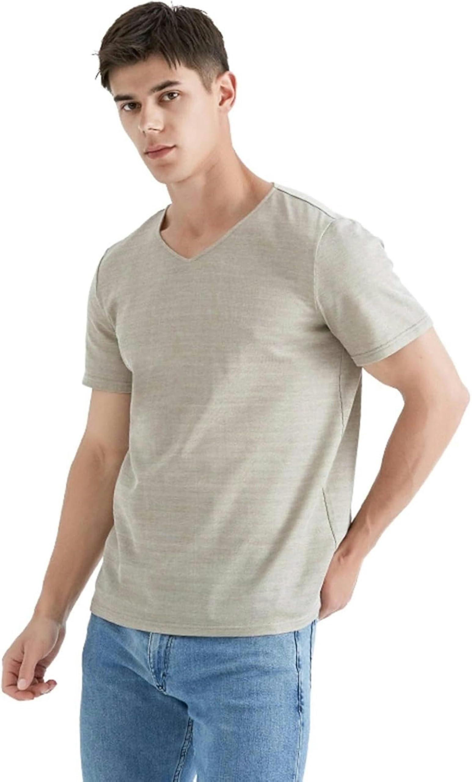 T -Shirt Maschile, Fibra d'Argento, Abbigliamento Protettivo per Radiazioni Elettromagnetiche, Protezione del Computer/Telefono Cellulare/TV EMF