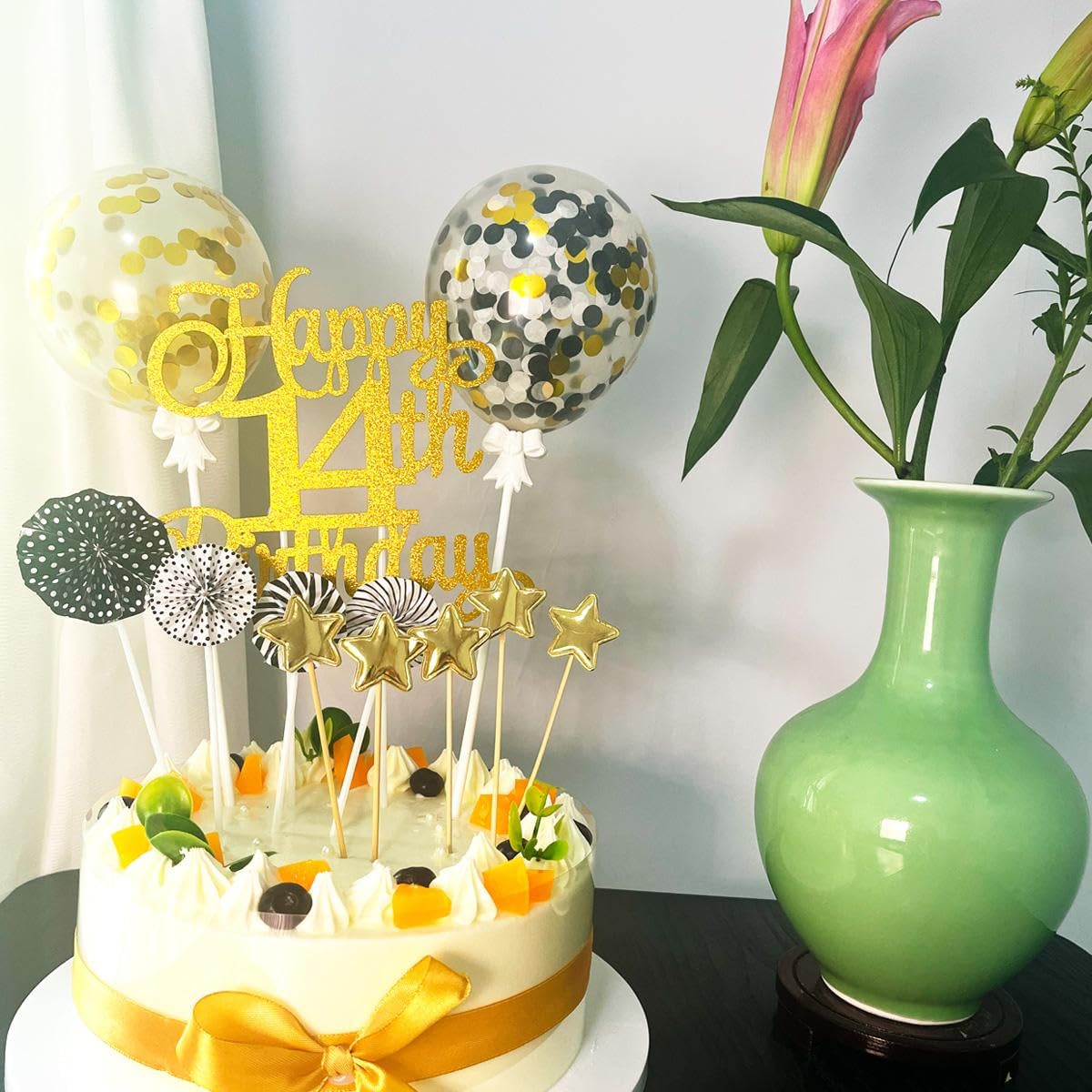 Yunchu Online Taartdecoratie 10e verjaardag meisje Happy 10th Birthday Cake Topper roségoud taarttopper 10 jaar meisjes taartdecoratie 10e verjaardag taartdecoratie