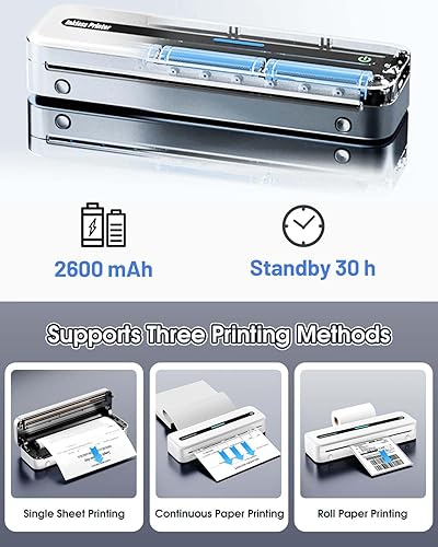 Miniatura 6 de Impresoras móviles para vehículos y viajes - Impresoras inalámbricas para uso doméstico y oficina - Impresora portátil para computadora portátil y
