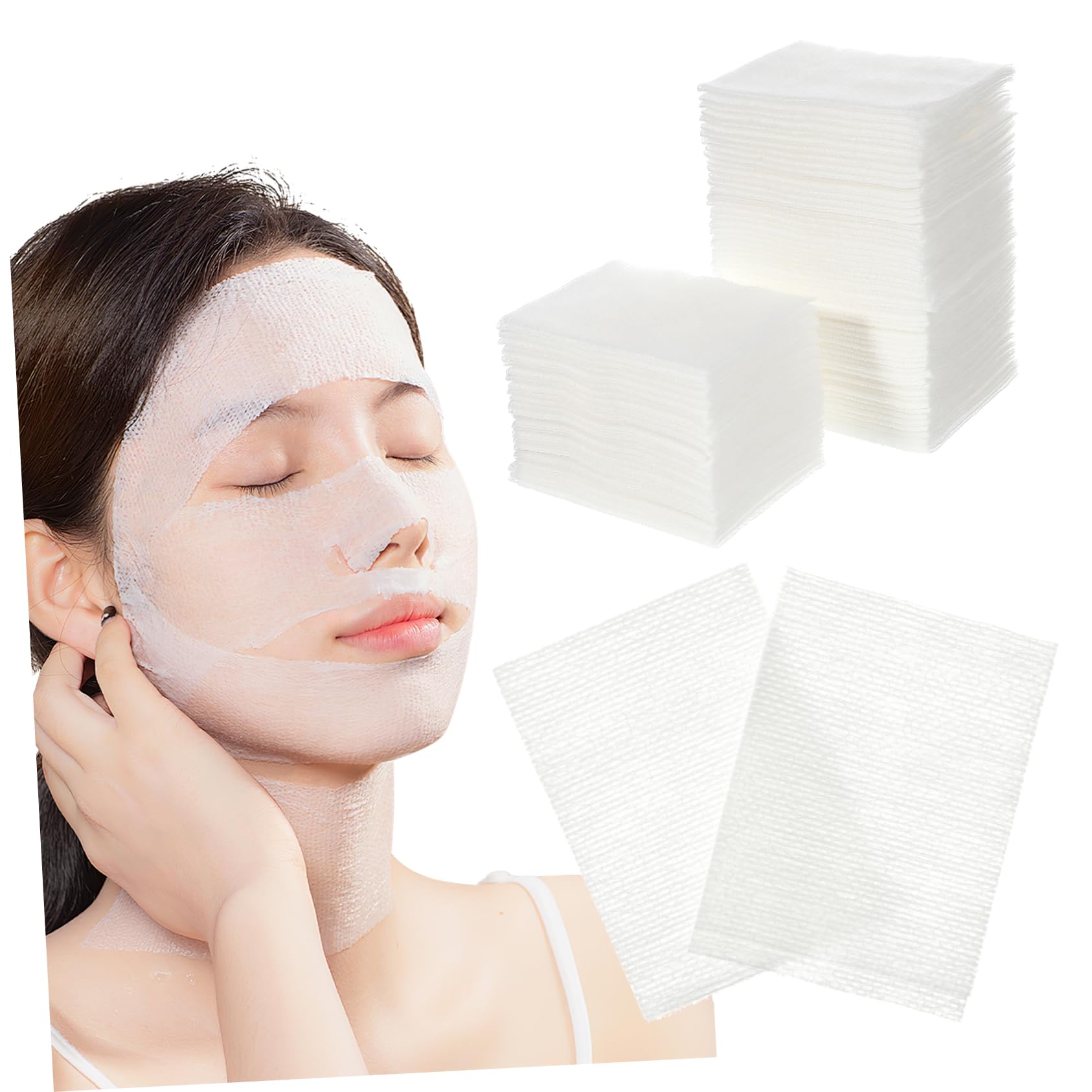 FOMIYES Cotton Pads for Women Face 2 Pack 400 Sheets Stretchable Moist Makeup Removal Toner