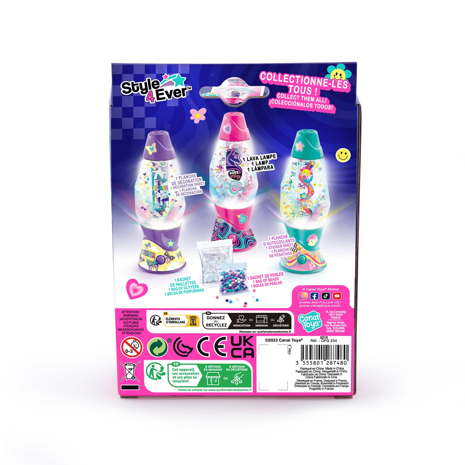 Canal Toys - Style 4Ever - Mini Lámpara de Lava | Con Decoraciones y Brillantes