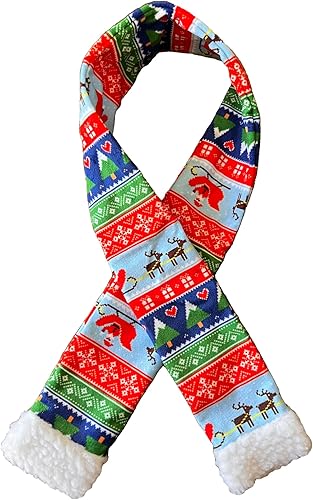 Huxley & Kent Bufanda para mascotas Suéter feo (grande) Accesorio festivo de Navidad para perrosgatos Bufanda para mascotas Lindo accesorio