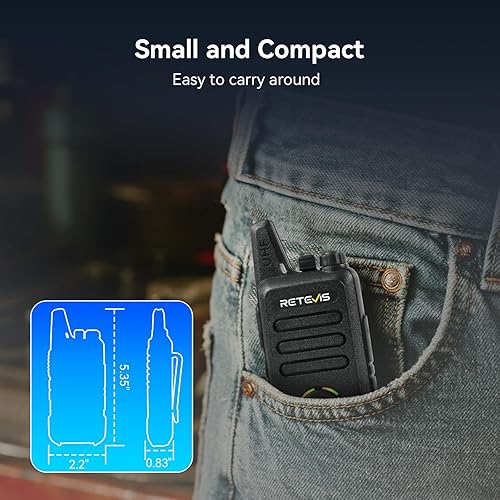 Miniatura 8 de Retevis RT22S Radios de 2 vías recargables, walkie talkies de largo alcance con auricular y micrófono, pantalla de canal, señal de señal, radio
