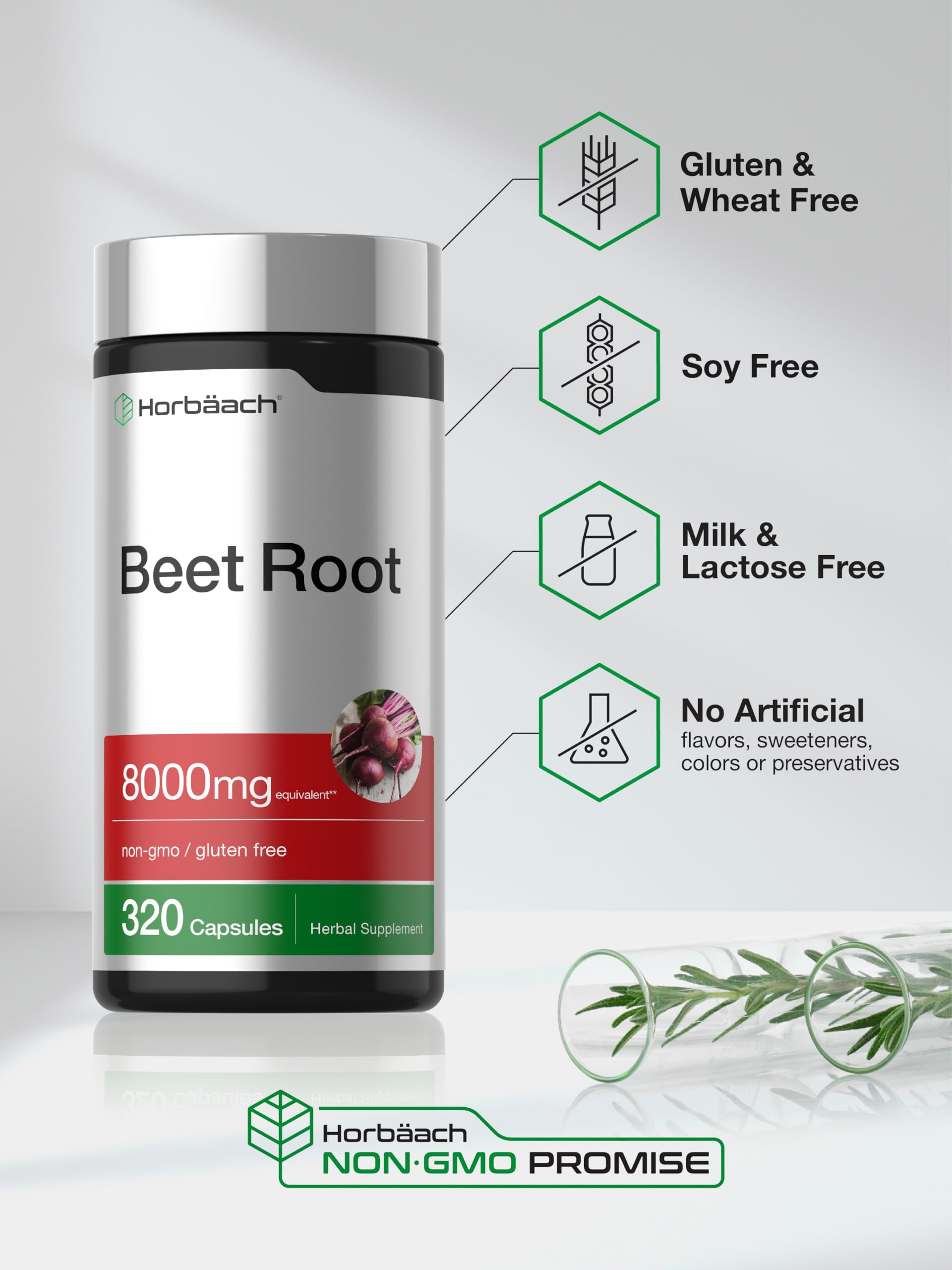 Horbäach Beet Root Powder Capsules | 320 Pills — Amazon image 5