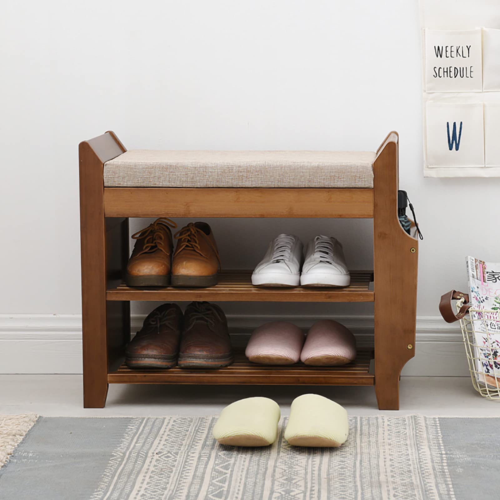 Meuble chaussures compact pour ne plus se baisser dans l'entrée