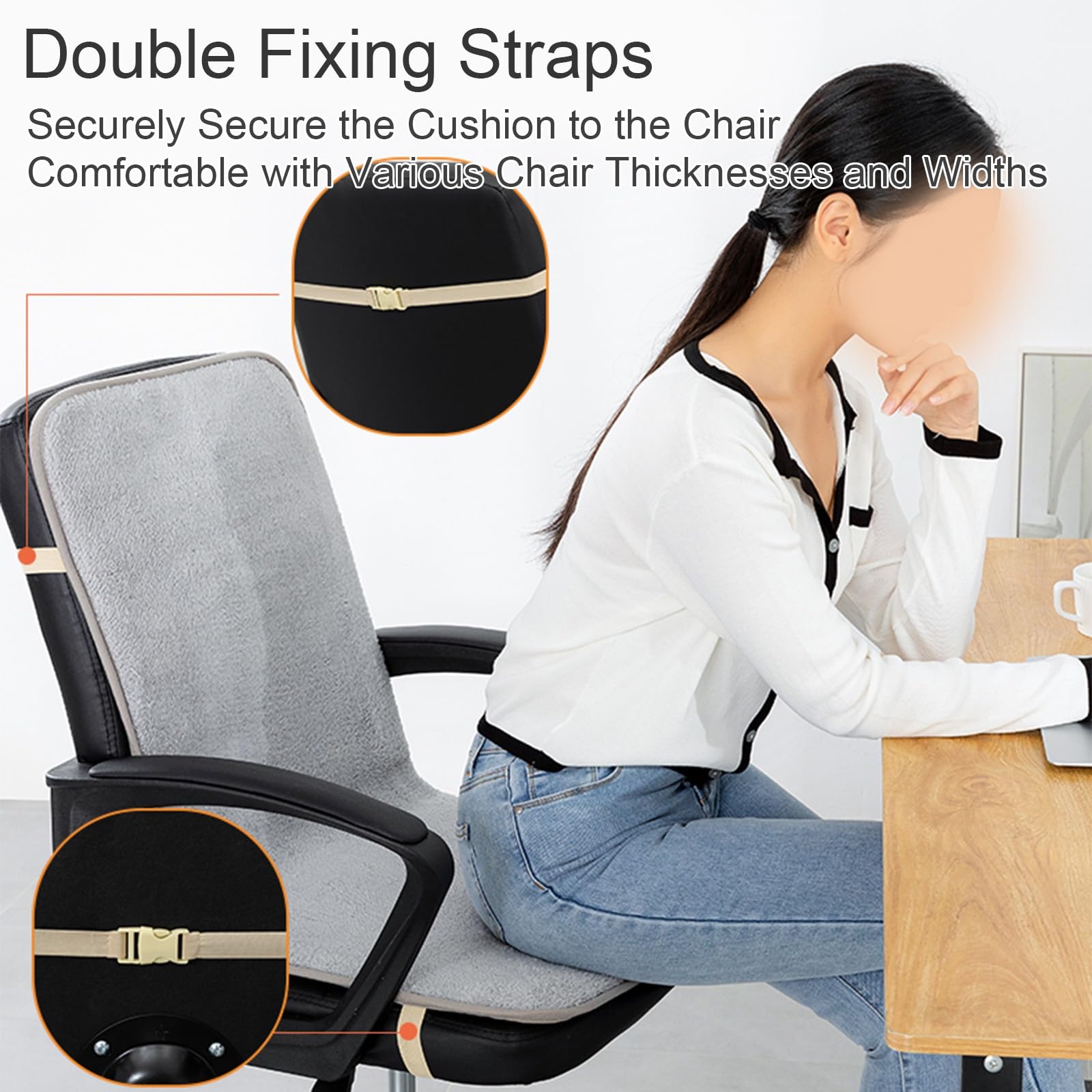 Coussin Chauffant Portable Long avec 9 Niveaux de Chaleur et Une Minuterie de 1 à 12 Heures, Tapis Chauffant pour Bureau, Heating Pad Grande Surface