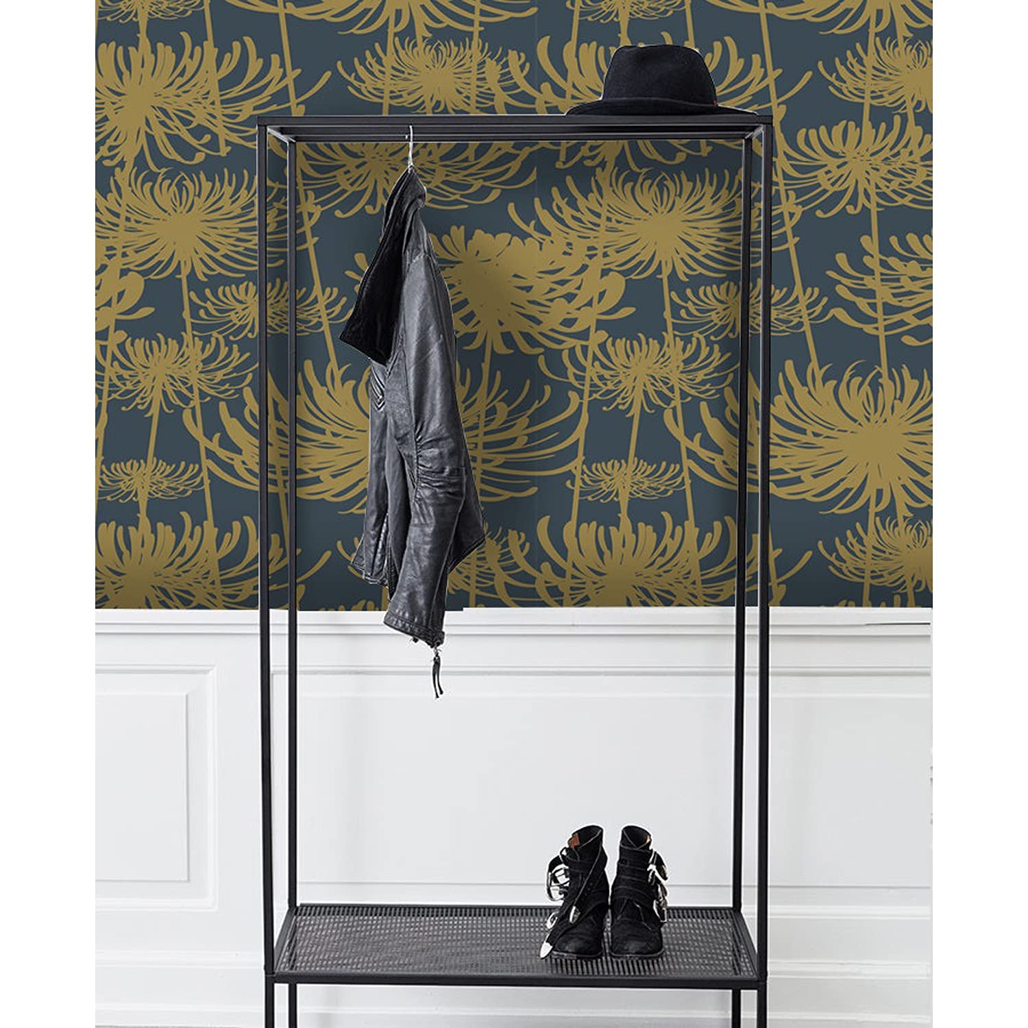 Papier peint fleurs vintage 208x146cm pour salon et chambre
