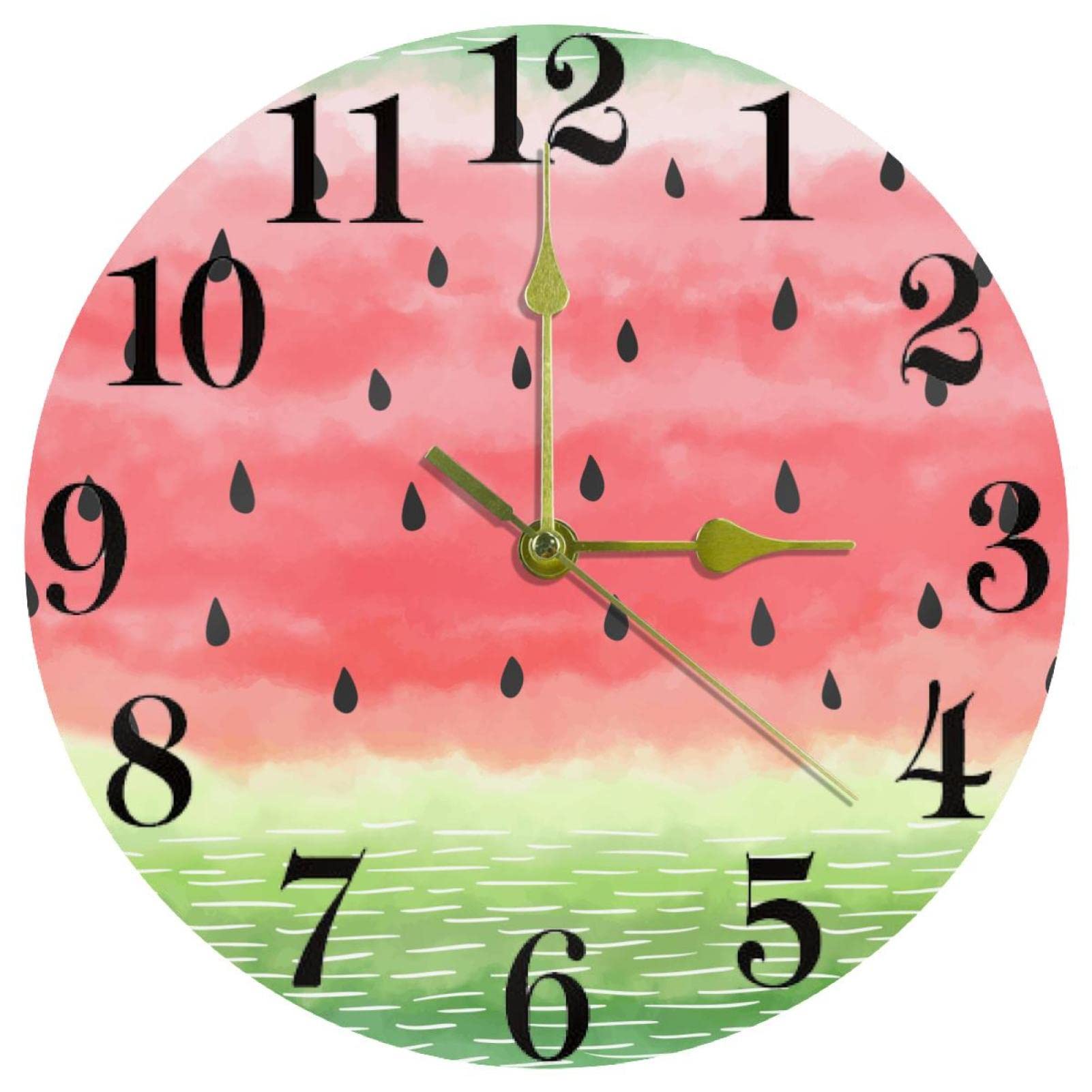 Horloge murale pastèque 25cm silencieuse sans tic-tac à pile