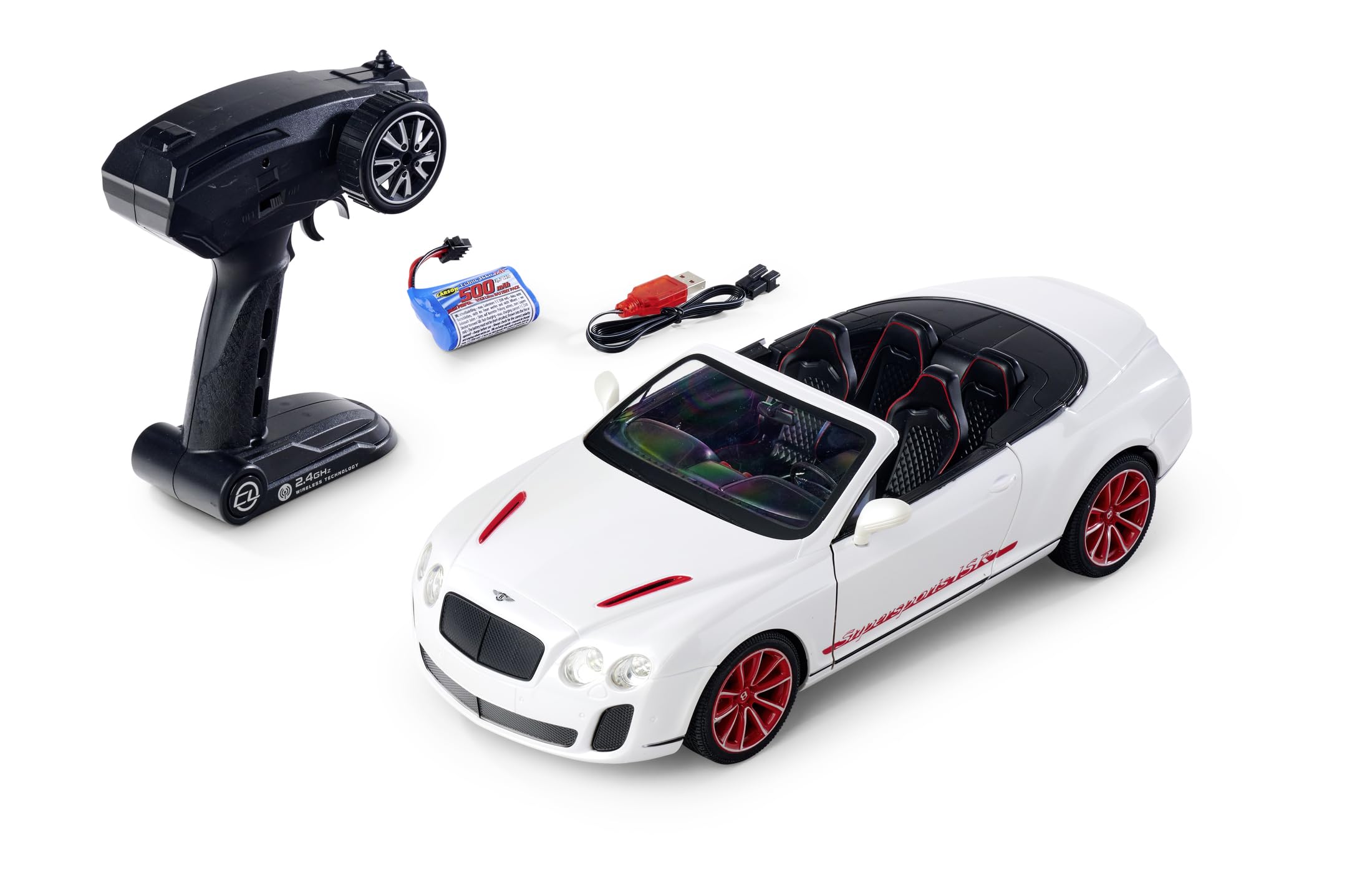 Carson 500404305 1:14 Bentley Continental Supersports ISR 2.4G 100% RTR - Coche teledirigido, Iluminación LED, Coche RC, Vehículo RC, Coche RC 1:14, Juguete teledirigido