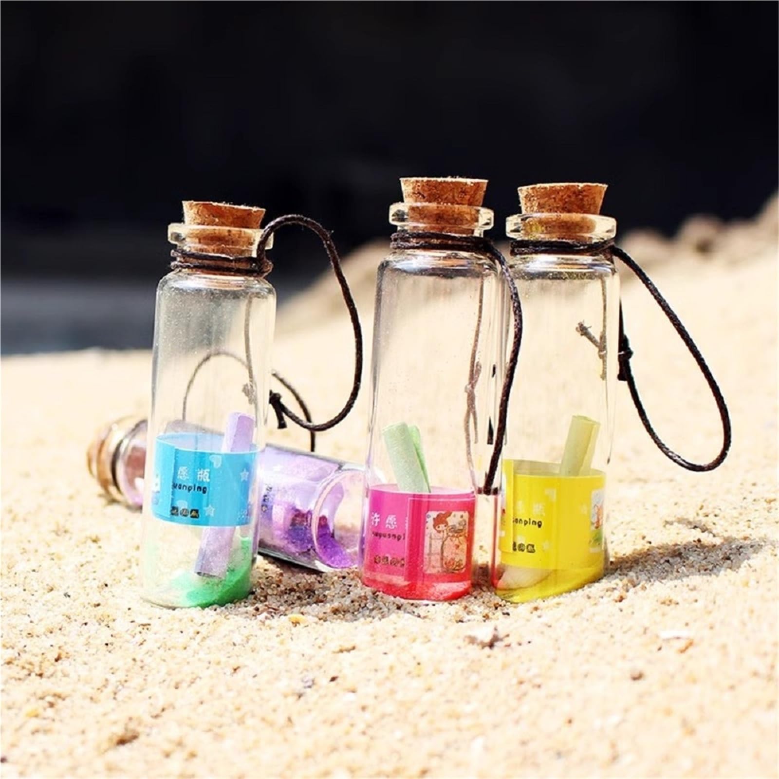 VorratsgläSer Aus Glas 40 Stück Glasflaschen, Korken, DIY-Dekoration, Mini-Glasfläschchen, Botschaft, Glasflasche, Fläschchen, kleine FüR Tee Und Kaffeebohnen(3.7x5cm)