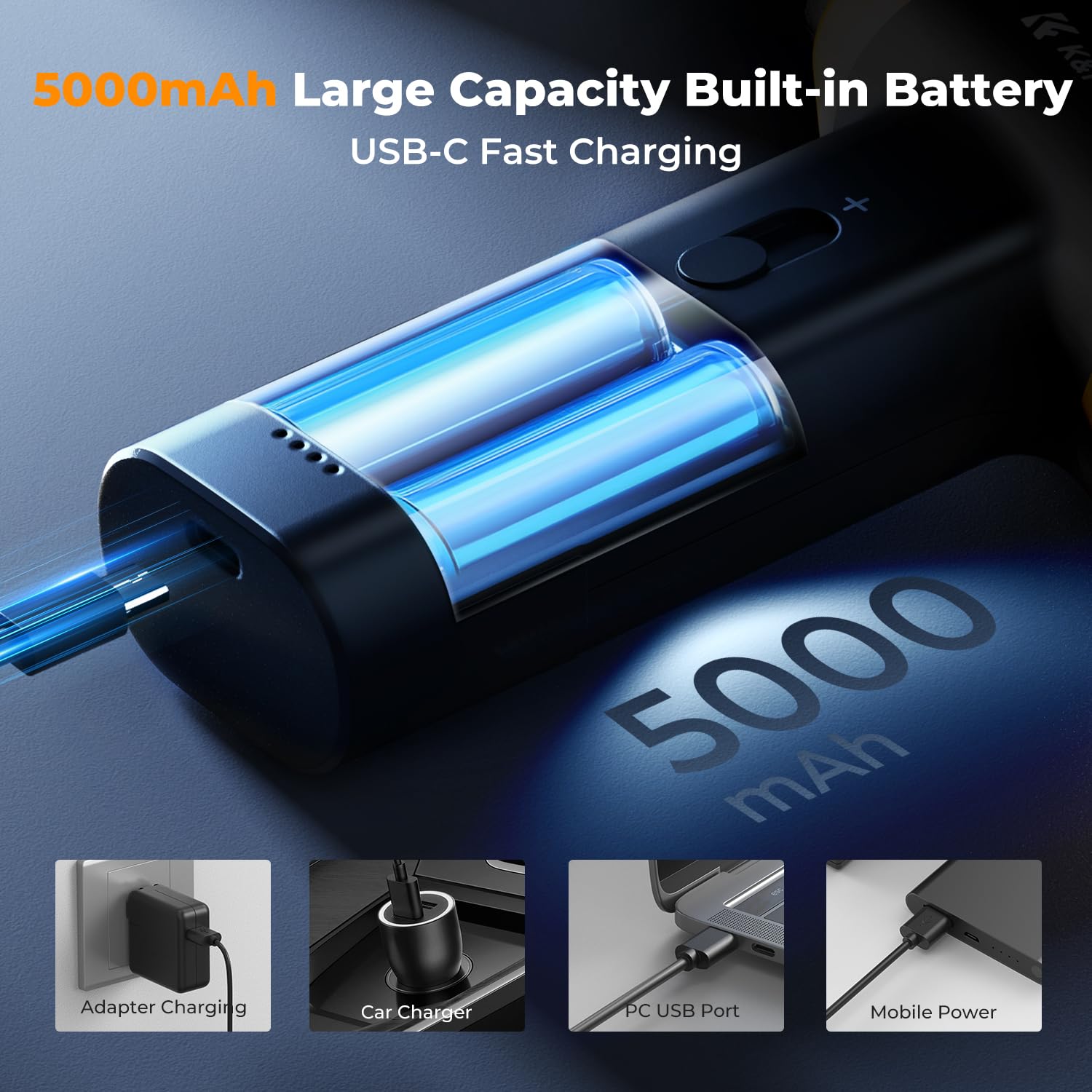 K&F CONCEPT BS200 2 in 1 Elektrische Staubgebläse & Staubsauger 150000 U/min 5000mAh Akku