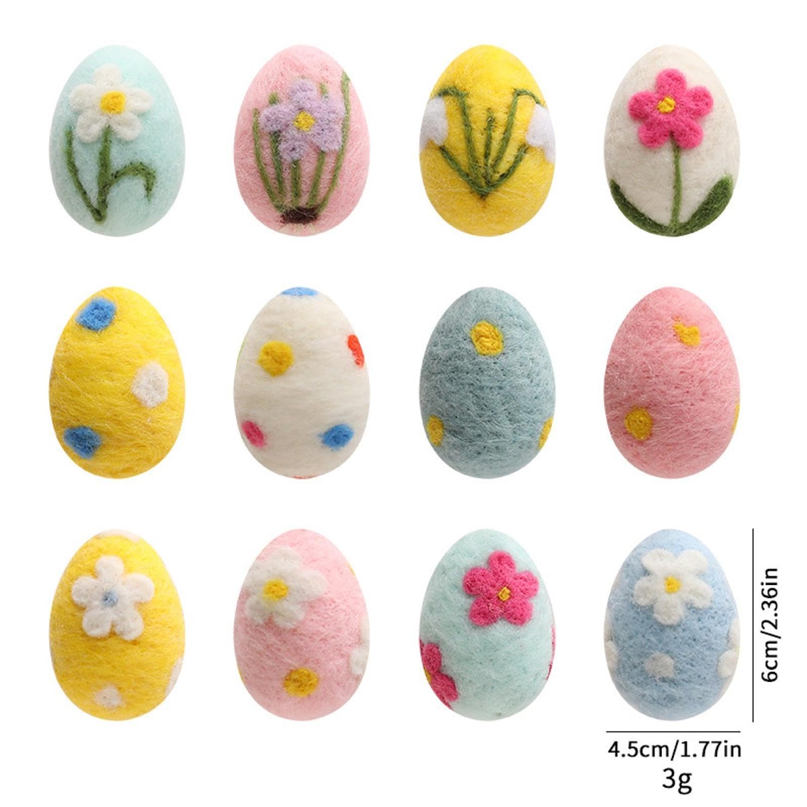 Regalo Pasqua 12 Uova Feltro Decor