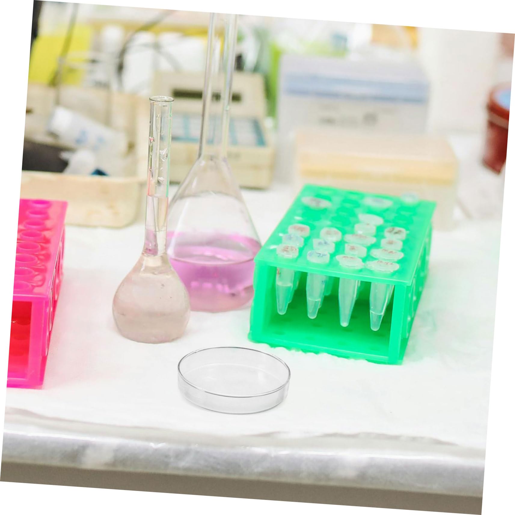 MAGICLULU 5 Piastre Per Campioni Piastre Di Petri Trasparenti Per Esperimenti Scientifici Per Da Laboratorio Di Petri Vuote Con Coperchi Di