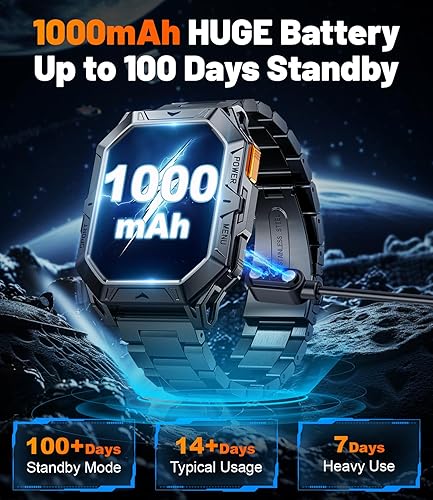 Miniatura 2 de Reloj inteligente militar para hombre, pantalla AMOLED HD de 2.13 pulgadas, batería de 80 días de duración, más de 100 modos deportivos, rastreador