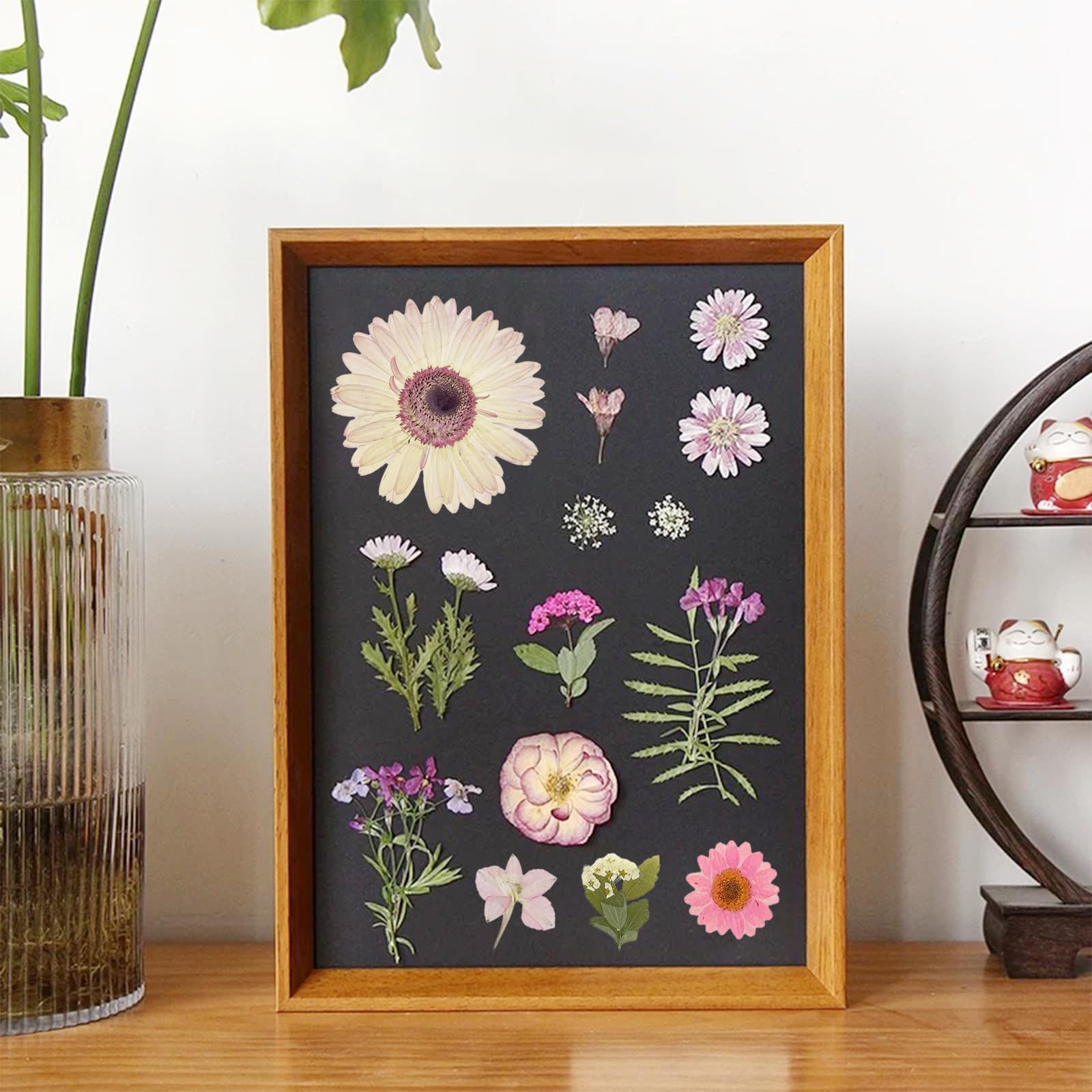 Tłoczone kwiaty, naturalne, suszone kwiaty, różowe kwiaty z żywicy, prawdziwe prasowane kwiaty do scrapbookingu, DIY, rzemiosła artystycznego, żywicy epoksydowej, artykuły jubilerskie, 44 szt