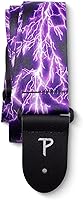 Vista 19 de Perri's Leathers Ltd. - Correa de guitarra - Poliéster - Ajustable - Para guitarras acústicas/de bajo/eléctricas - Hecho en Canadá (BLUE LIGHTNING)