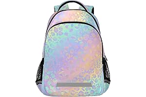 Rainbow Leopard Print Cheetah Backpack for Girls
