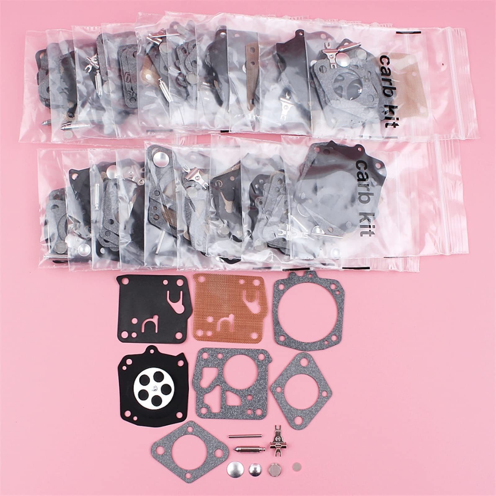 20 unids/Lote Kit de reconstrucción de reparación de carburador Apto for Tillotson Homelite X-12 Super XL Motosierra Repuesto RK-23HS RK23HS Бензопила