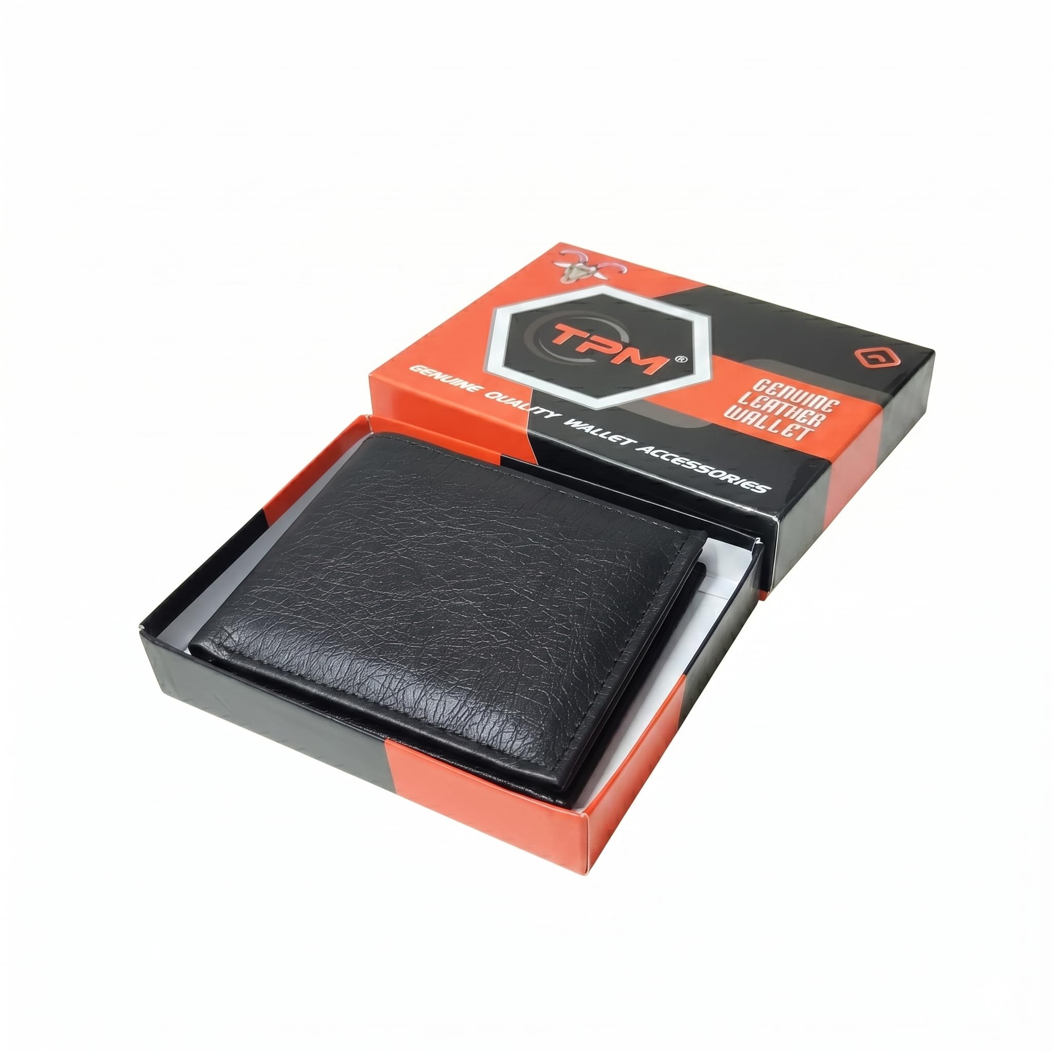 Men's Formal Black Textured Bifold Wallet - Sleek & Durable Design-image-8
