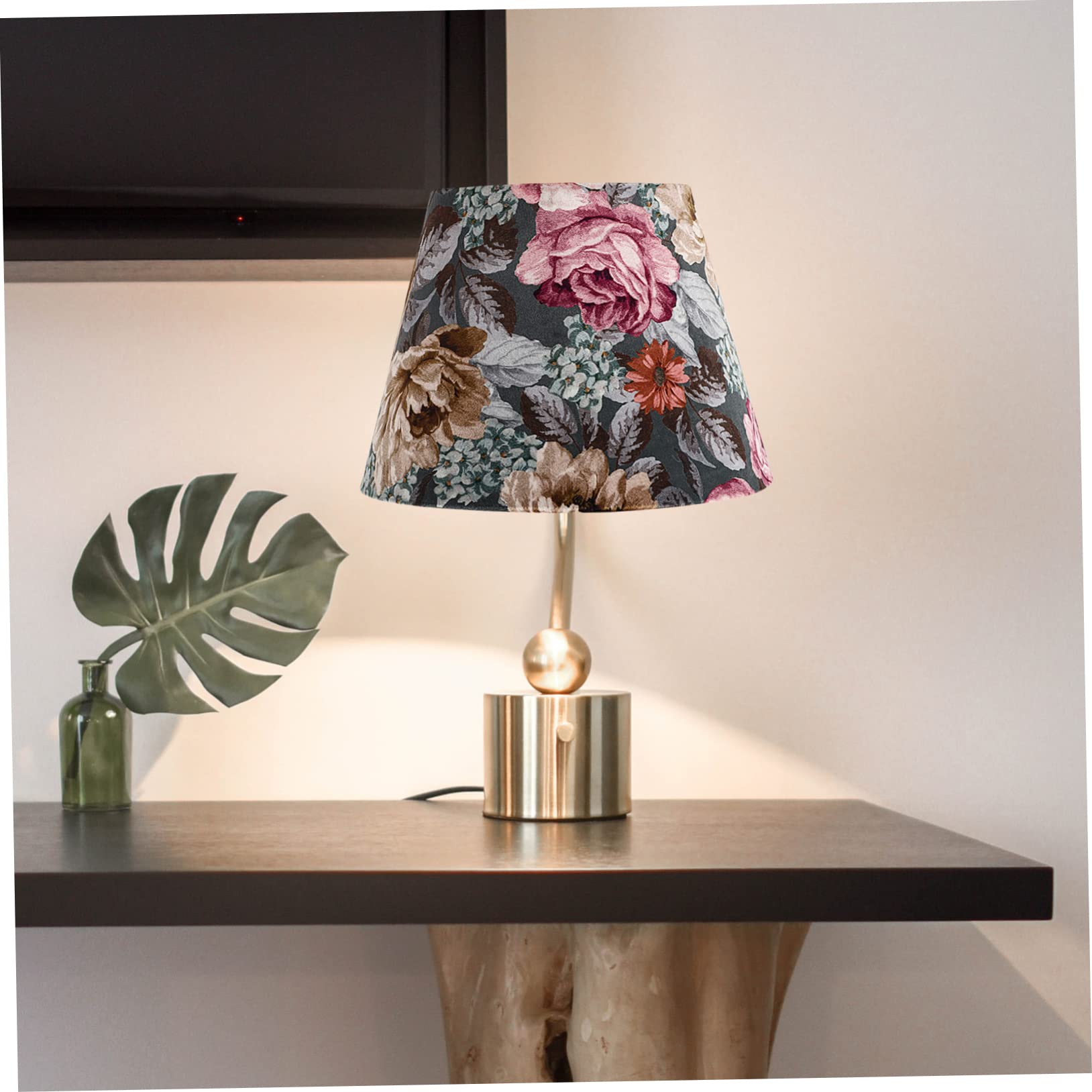 Homoyoyo Pantalla de Tela para Lámpara de Mesa, Tulipas para Lamparas Flores, Cubierta de Luz Decorativa, Estilo Artístico y Luz Cálida para Dormitorio