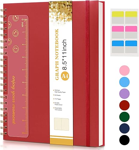 Miniatura 21 de Cuaderno de espiral diario de 8.5" x 11", cuadernos rayados para mujeres y hombres, diario grande A4 con rayas universitarias, papel de 100 GSM,