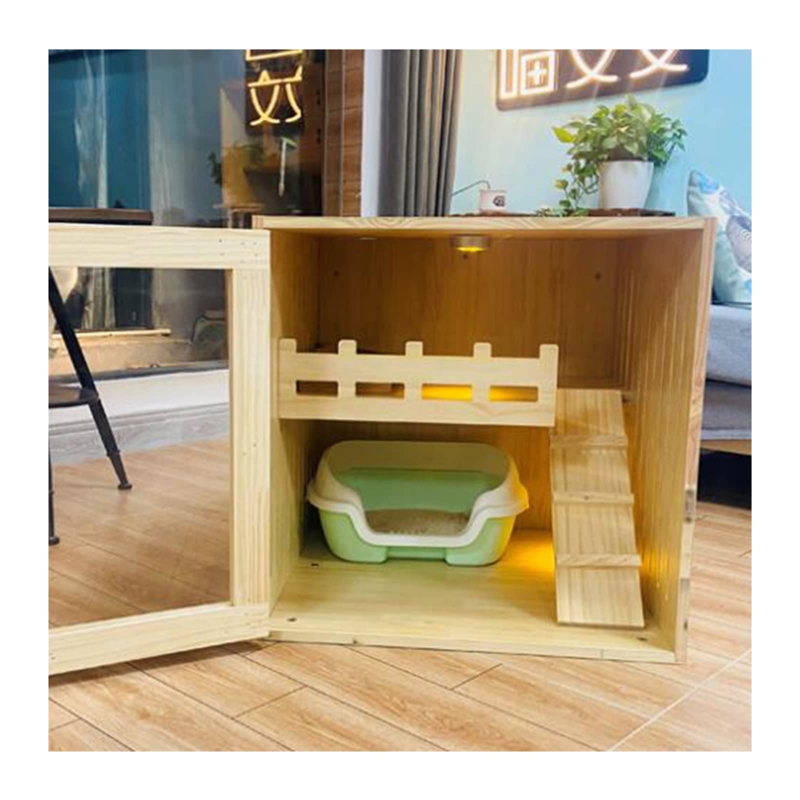LOWLIU Gatto Cane Casa Cat Villa Home Indoor Pet Cat Gabbia for Gatti Piccola casa for Gatti Cat House Traspirante lettiera for Gatti Gabbia per Gatti