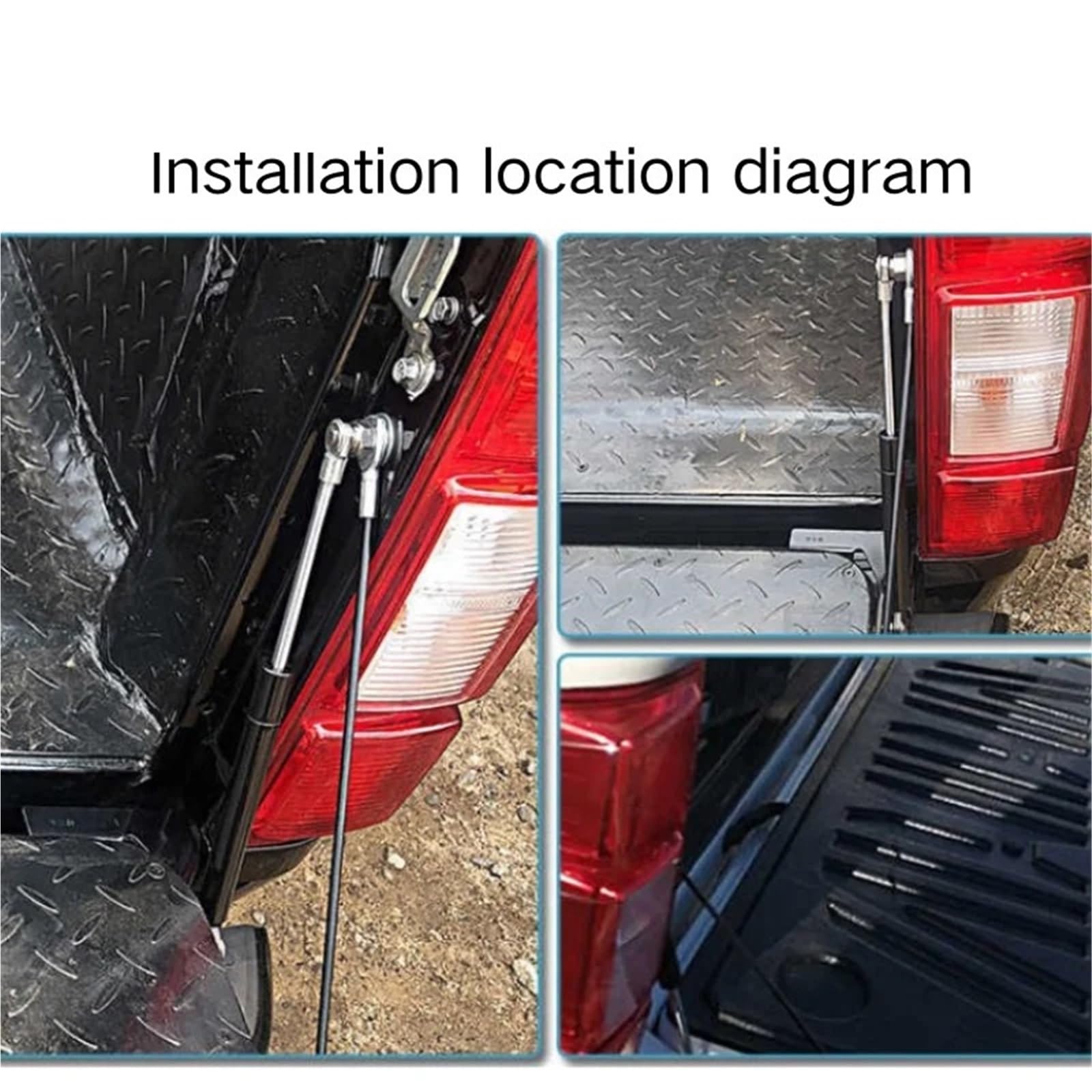 Boot Struts 1 Zestaw Amortyzatorów Gazowych pasuje do Mitsubishi Trition L200 2005-2021. Amortyzatory Klapy Tylnej, Modyfikacja Siłowników Gazowych.