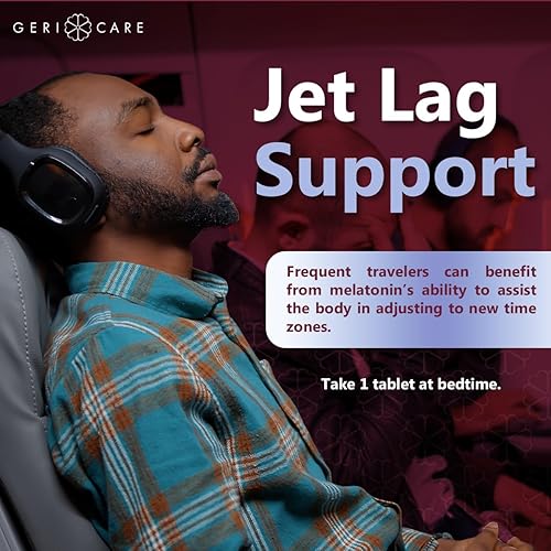 Miniatura 6 de GeriCare Tabletas de melatonina de 3 mg, equilibra la rutina nocturna  Ayuda a adaptarse a los horarios cambiantes  Promueve noches de descanso