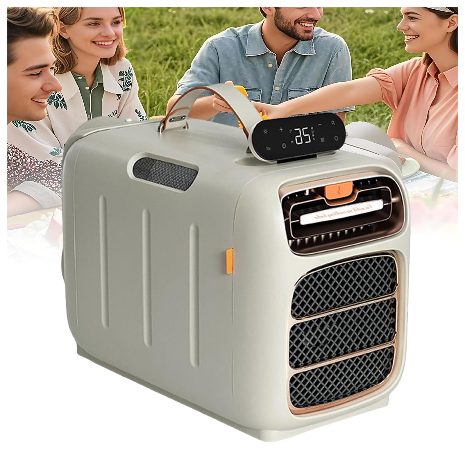 MIAOXIAOLONG Condizionatore Portatile con Riscaldamento – 420W/800W Compatto, Raffredda d'Estate, Riscalda in Primavera E Autunno, per Tende, Camper E Garage Tutto L'Anno OnlyCooling