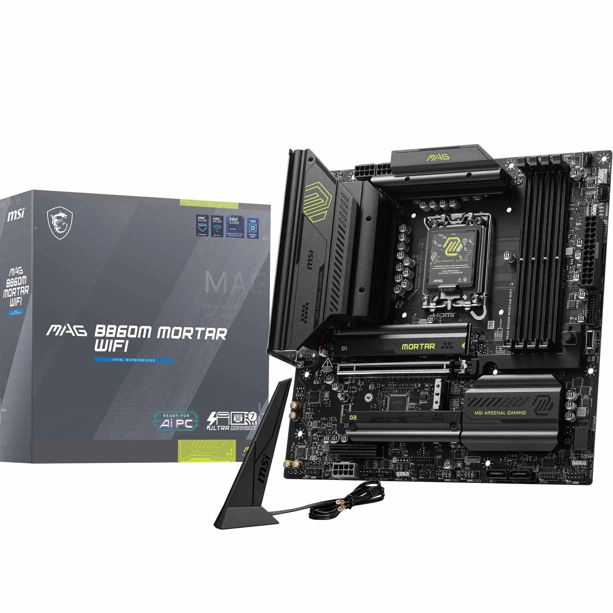 Amazon.com: MSI MAG B860M Mortar WiFi Motherboard, mATX - Supports