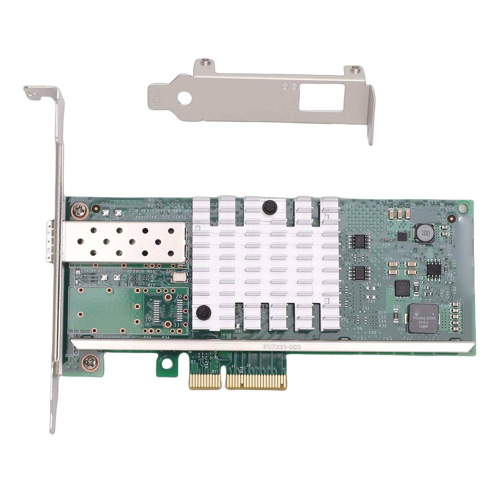 Fabater Adattatore per Scheda di Rete PCI E X4 da 10 GB Connettività Ad Alta velocità per Sistemi Server E, Controller 82599EN, 1 Porta SFP+