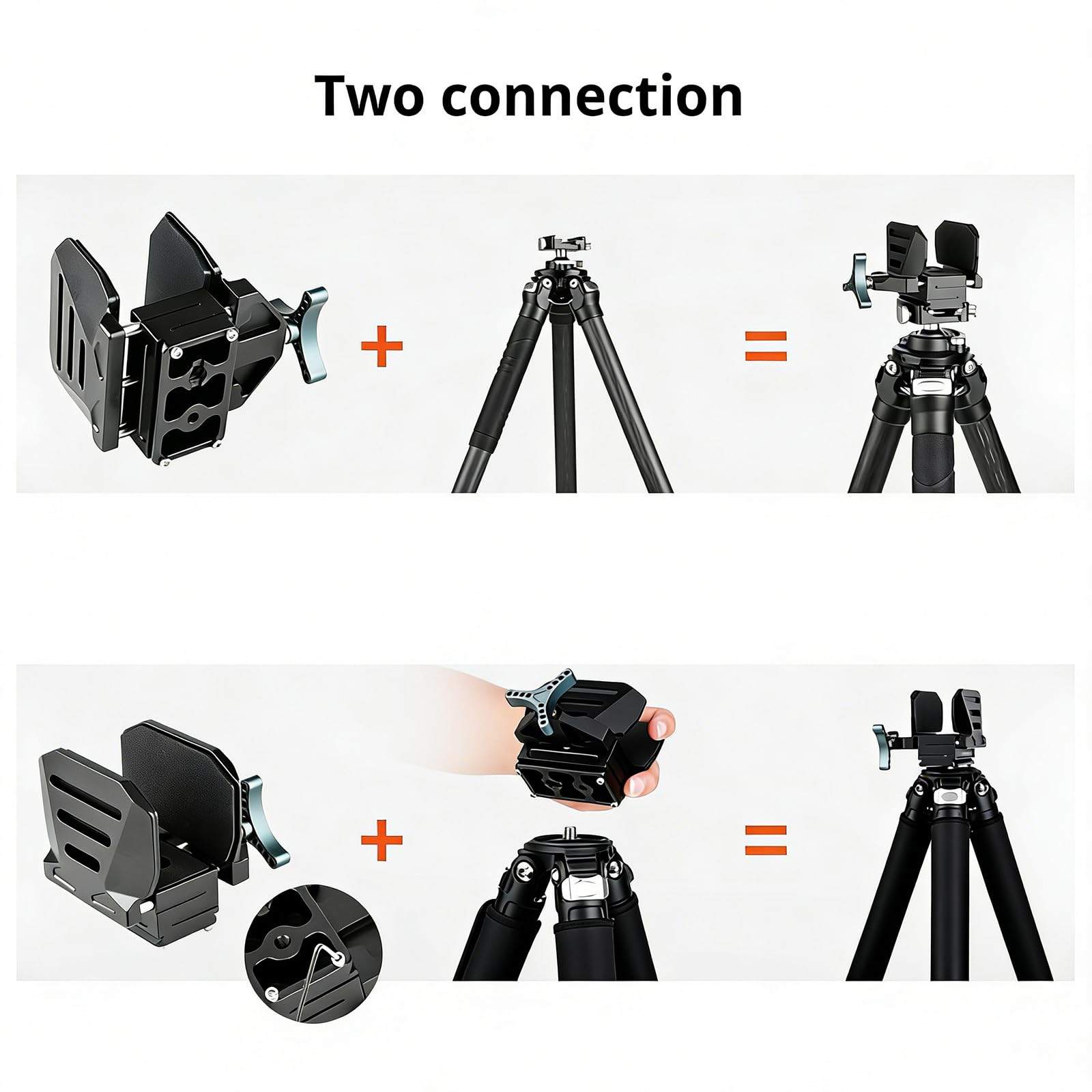 Staffa di montaggio funzionale in alluminio Selle di riposo per riprese con la maggior parte di 7,3 cm di larghezza di apertura manopola ergonomica accessorio di montaggio parentesi