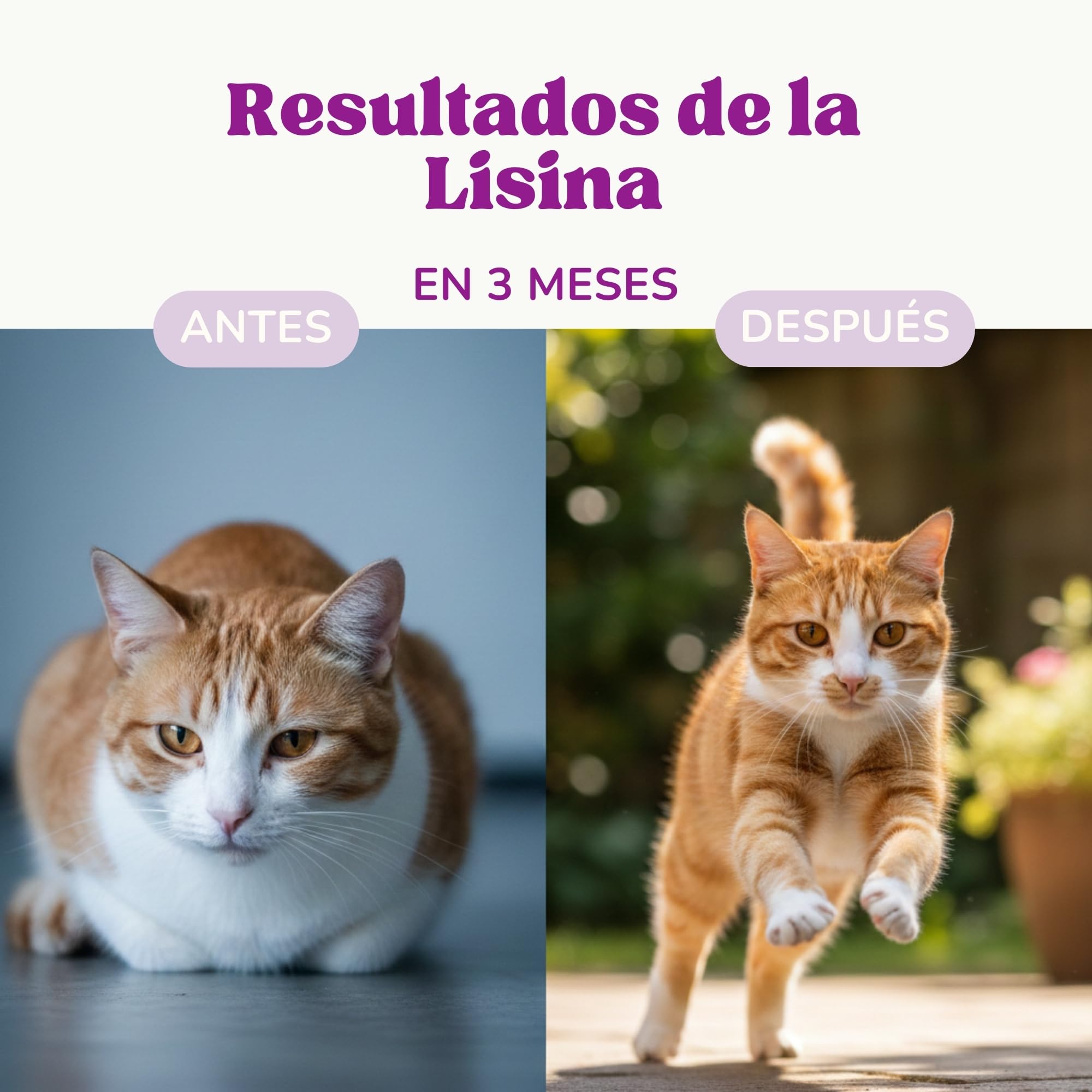 Lisina Gatos con Aminoácidos Esenciales para Reforzar el Sistema Inmunitario, Apoyar Las Vías Respiratorias y Prevenir el Herpes Felino, Suplemento Natural para Todas Las Razas y Edades