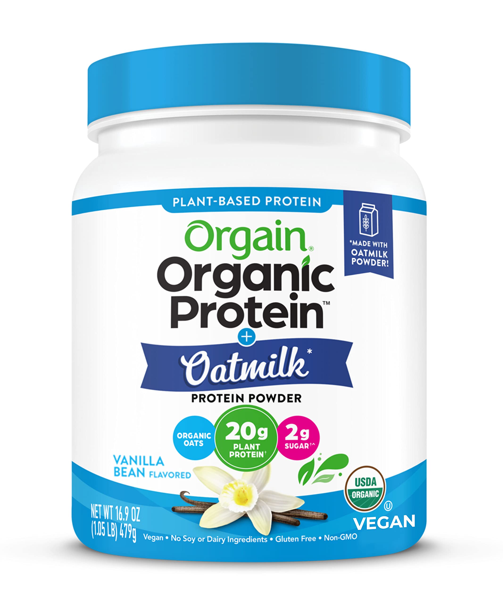 Buy Orgain Vegan Protein Powder + Oatmilk, Vanilla Bean, 20g of Plant