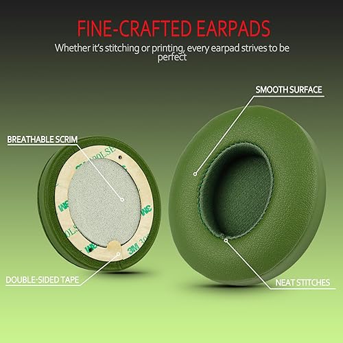 Vista 53 de Krone Kalpasmos Almohadilla de repuesto de gel refrescante para auriculares Beats Solo 2 y 3 inalámbricos/con cable, almohadilla de oído instantánea