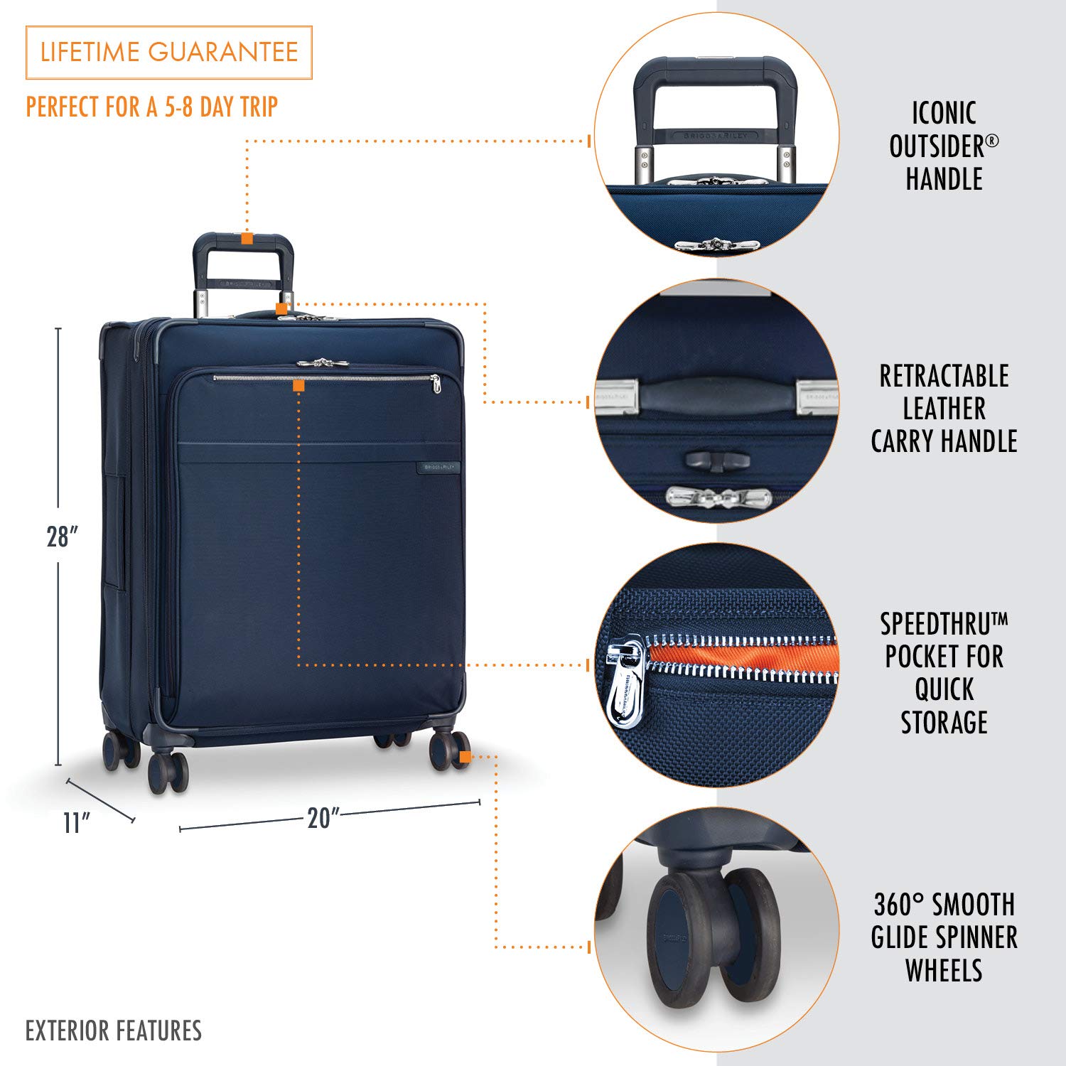 Briggs & Riley BaselineSoftside CX Expandable Large Checked Spinner