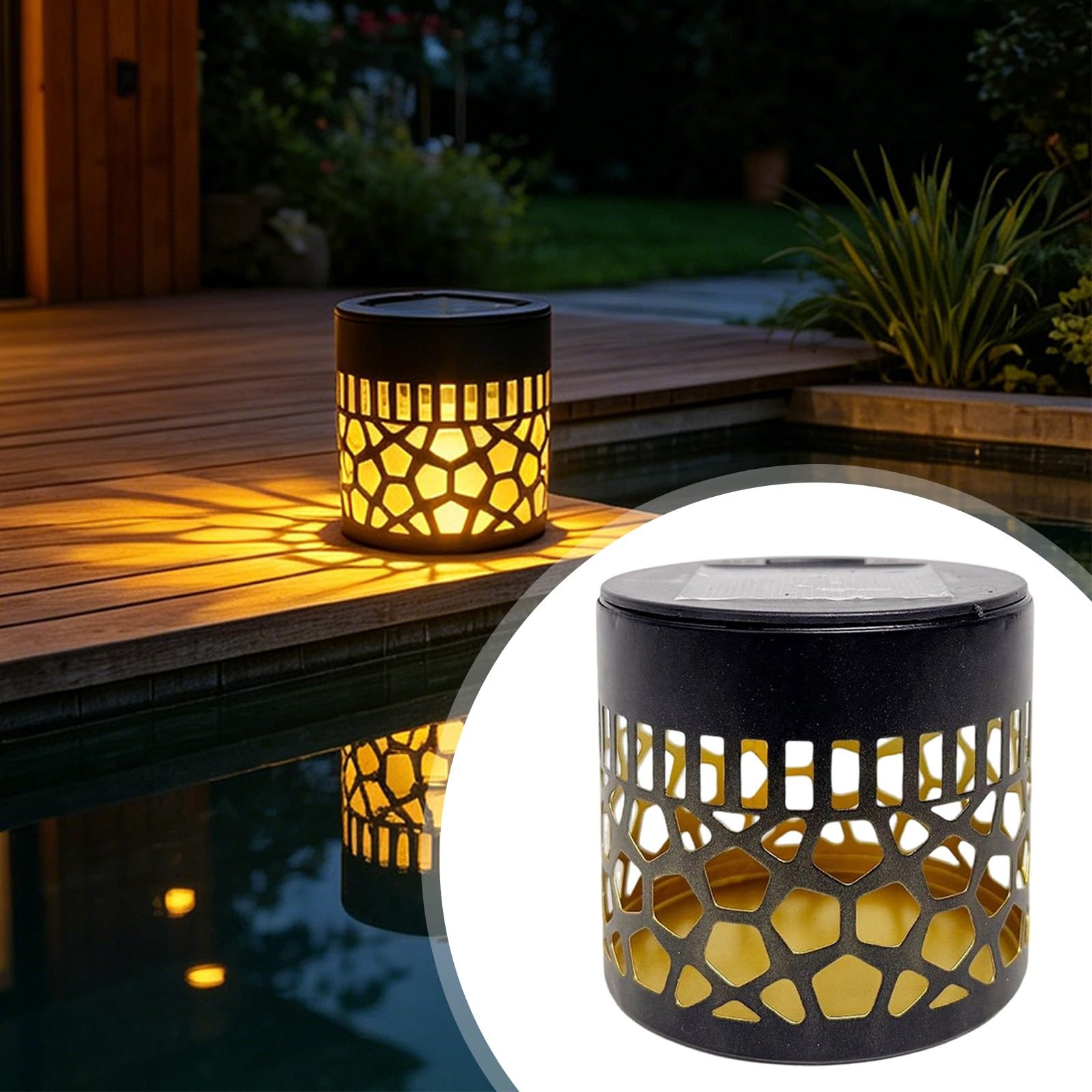 Solarne lampy ścienne, zewnętrzna dekoracyjna lampa projekcyjna, wodoodporne lampy ogrodzeniowe do ogrodu, podwórka, patio, dekoracja podwórka, 4 szt